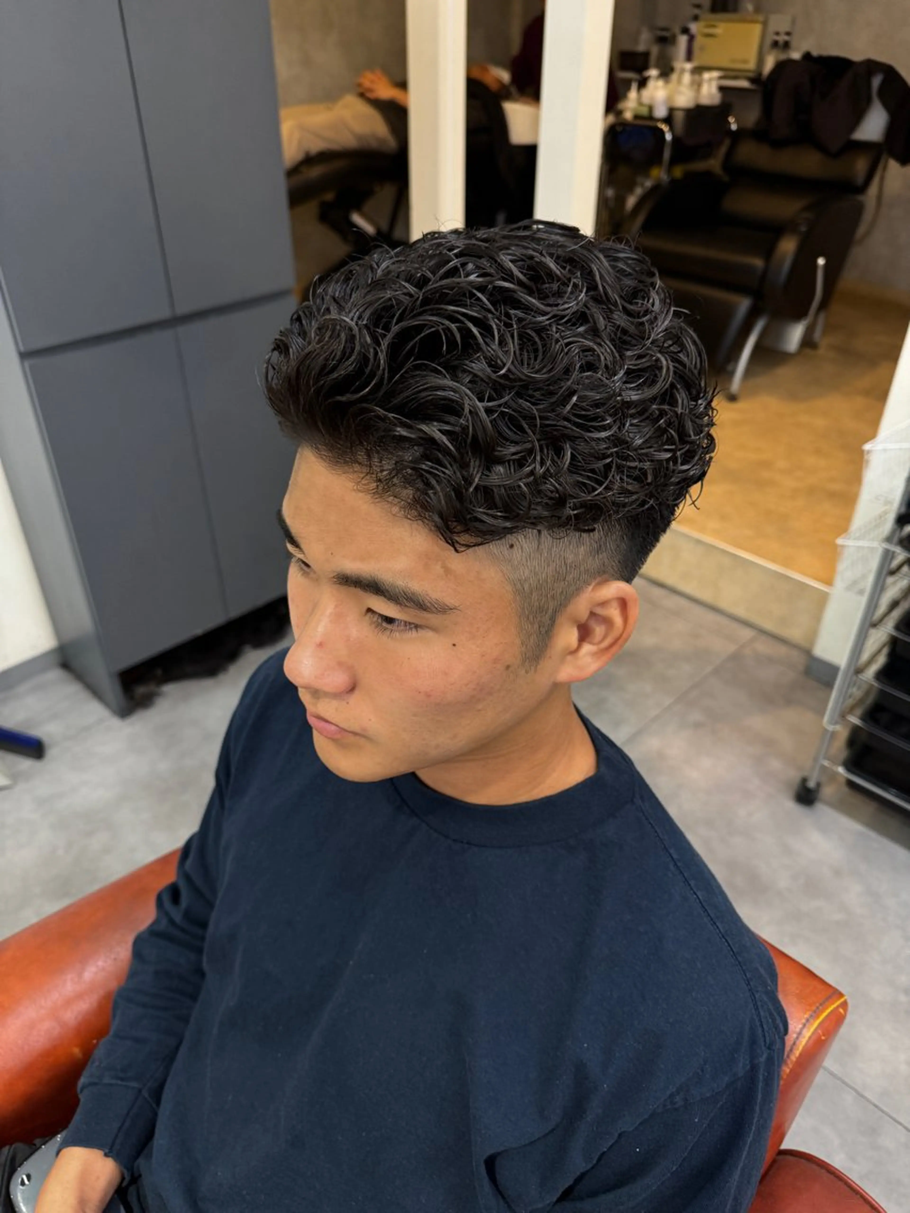 パーマ メンズ カット パーマ 京都駅/メンズサロン 山田司のヘアスタイル