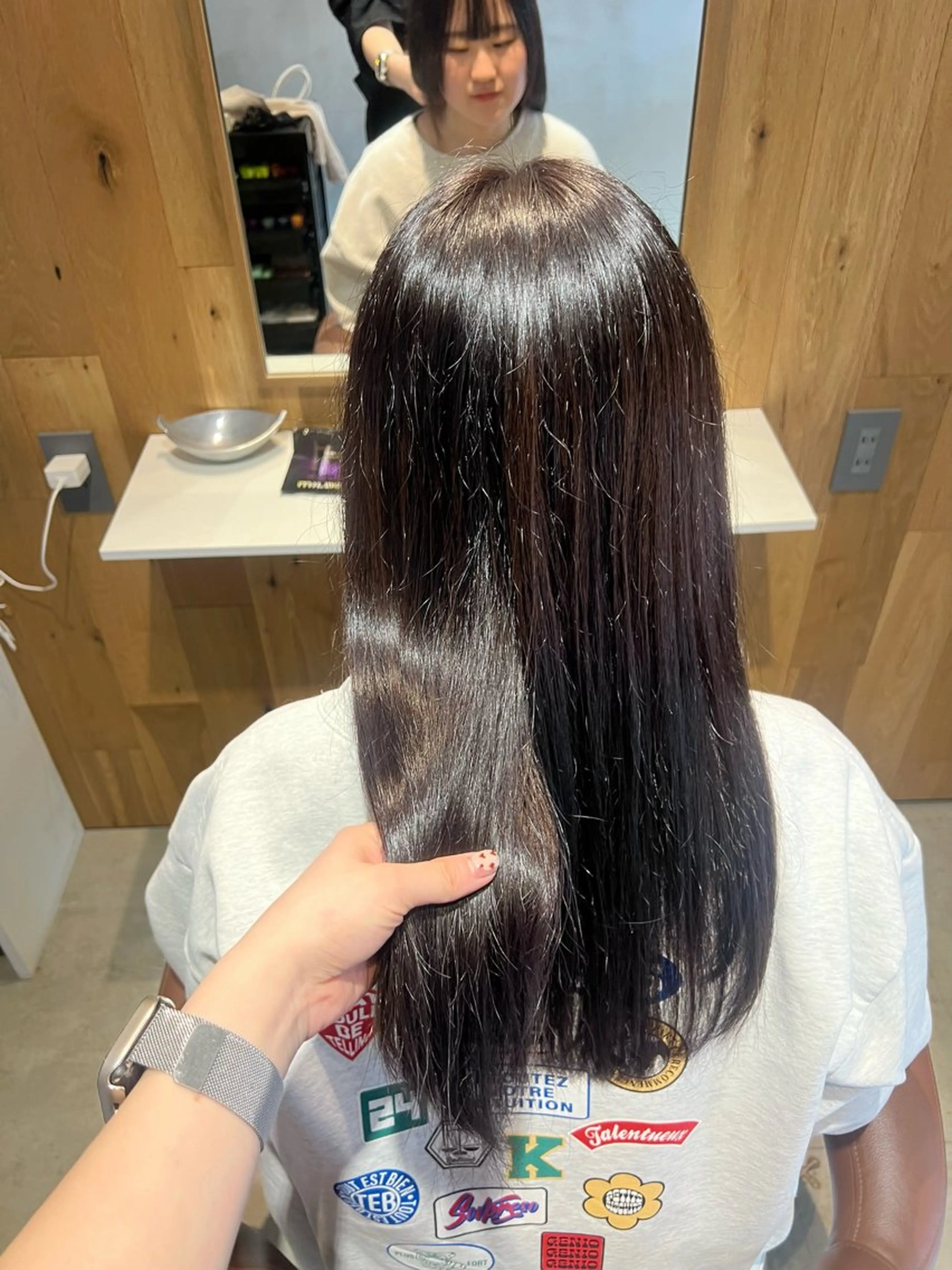 ロング カラー ブリーチ グレージュ 髪質改善 ヘアカラー トリートメント 博多韓国ヘア /髪質改善【美涼】のヘアスタイル