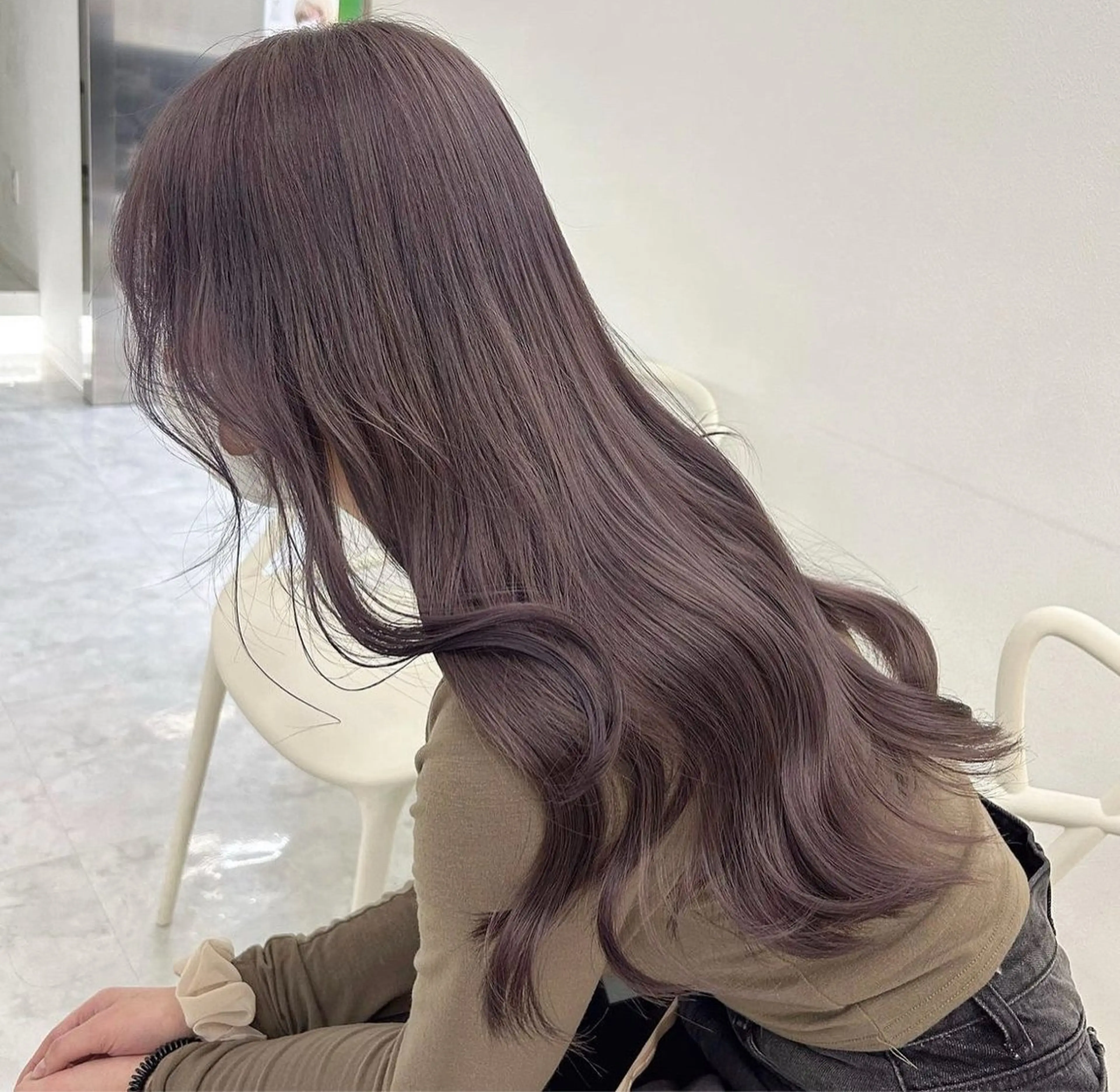 ロング ヘアカラー 淡色ラベンダー♡ ニーナ🎀🦙のヘアスタイル