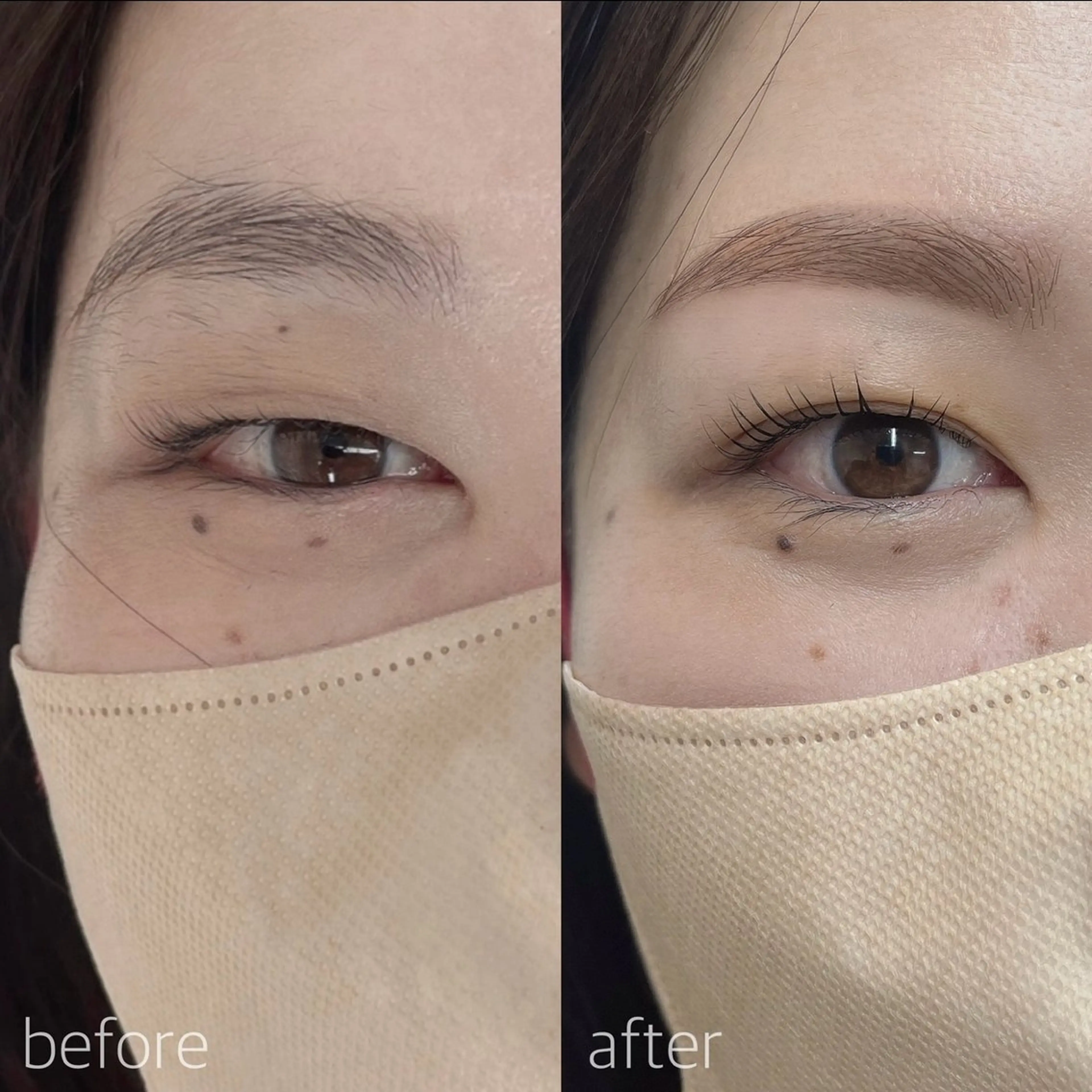 眉スタイリング+カラー(ワックス脱毛)の写真