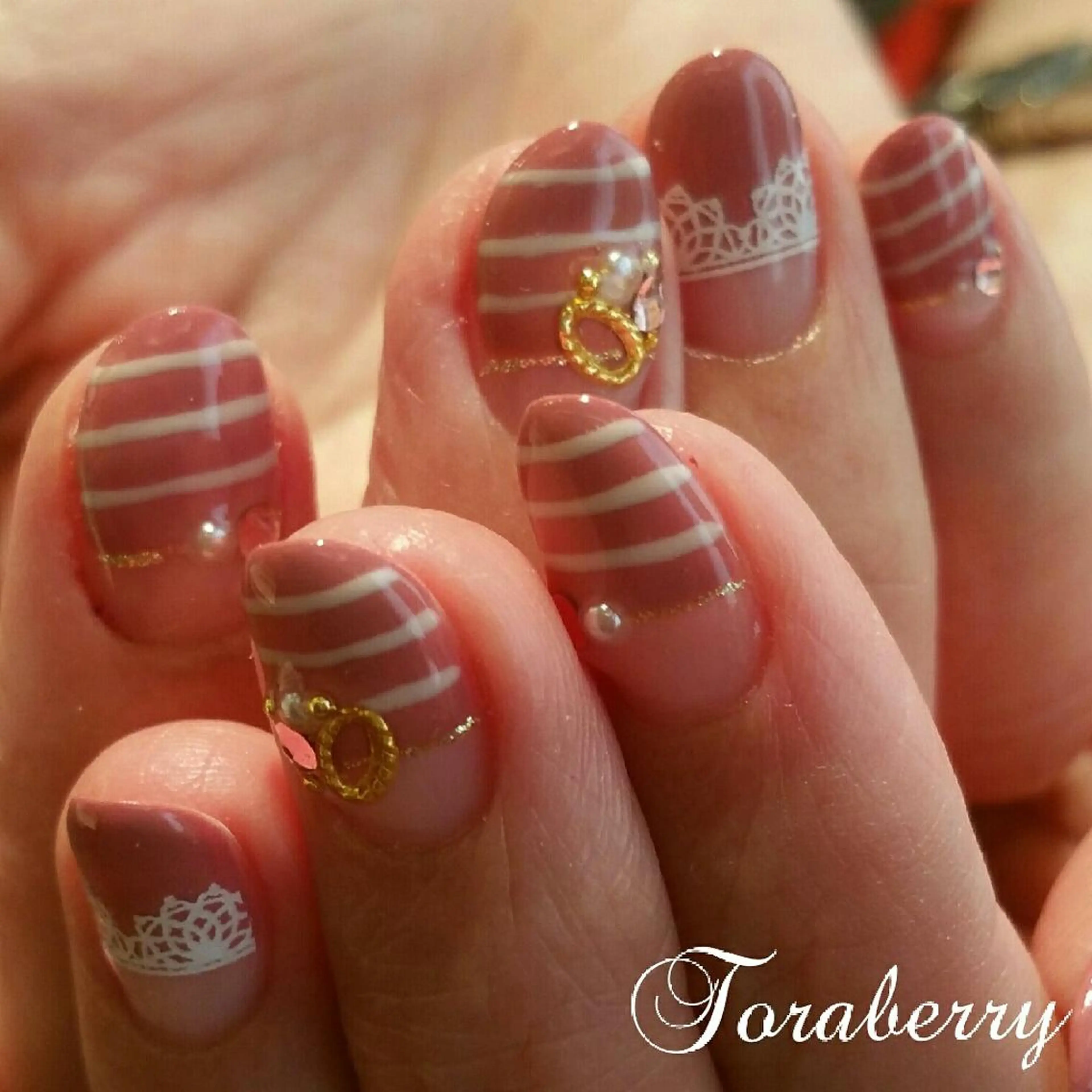 ネイル ボーダー ネイリスト なつみのネイルデザイン