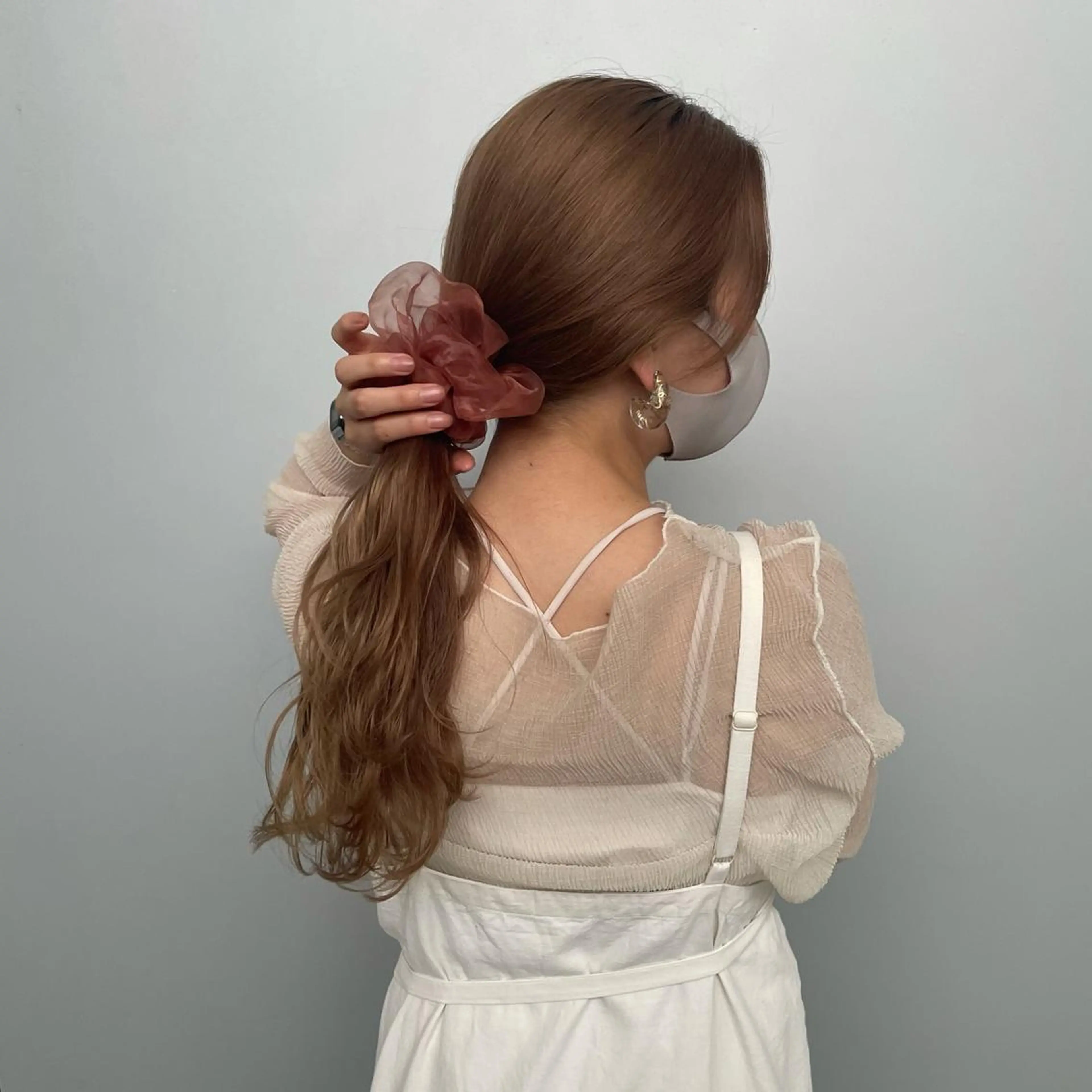 ロング カラー ヘアアレンジ ヘアカラー トリートメント 酸性縮毛矯正 梅田茶屋町 Juriのヘアスタイル