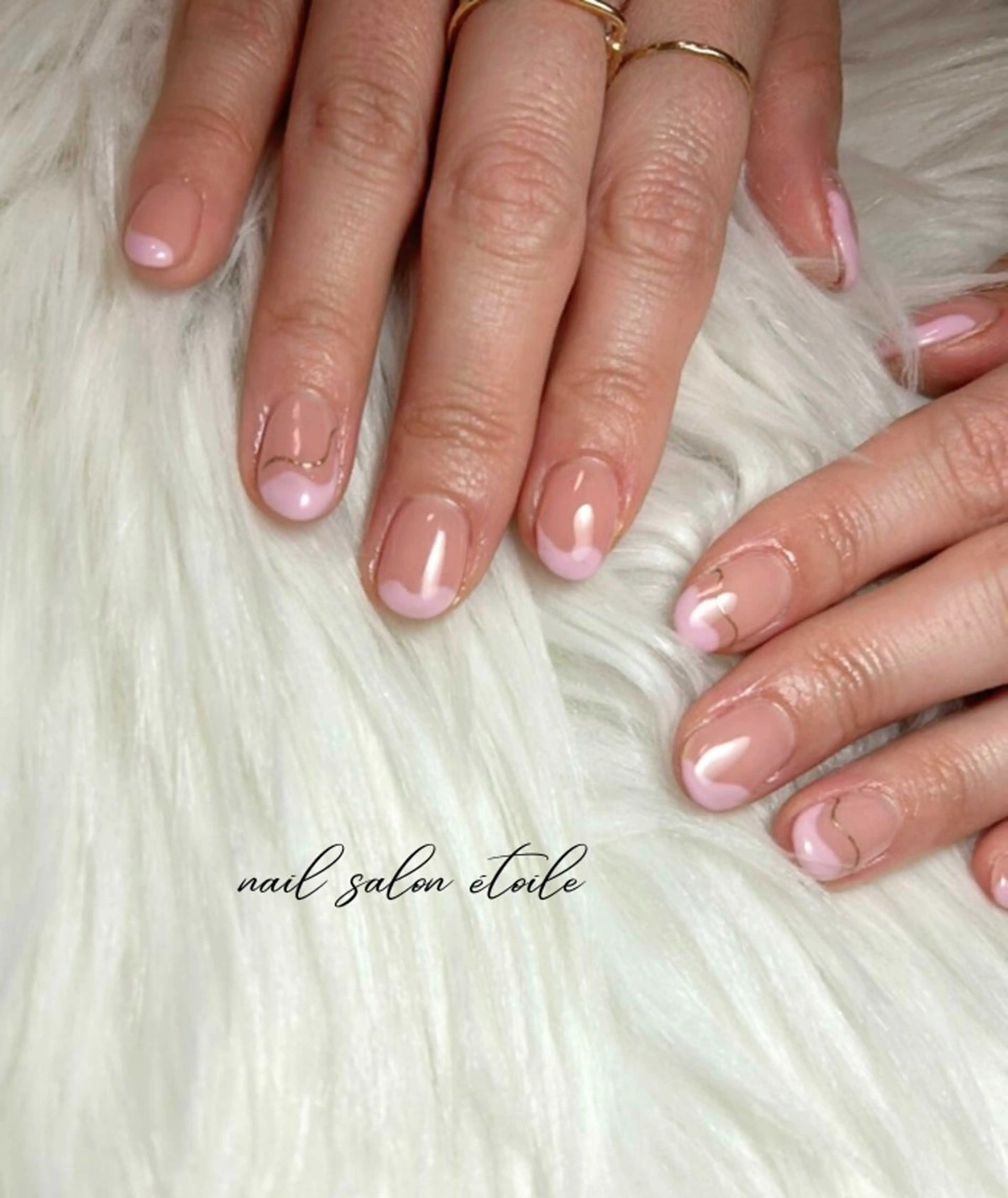 ネイル フレンチネイル ピンク ハンドネイル nail salon étoileのネイルデザイン