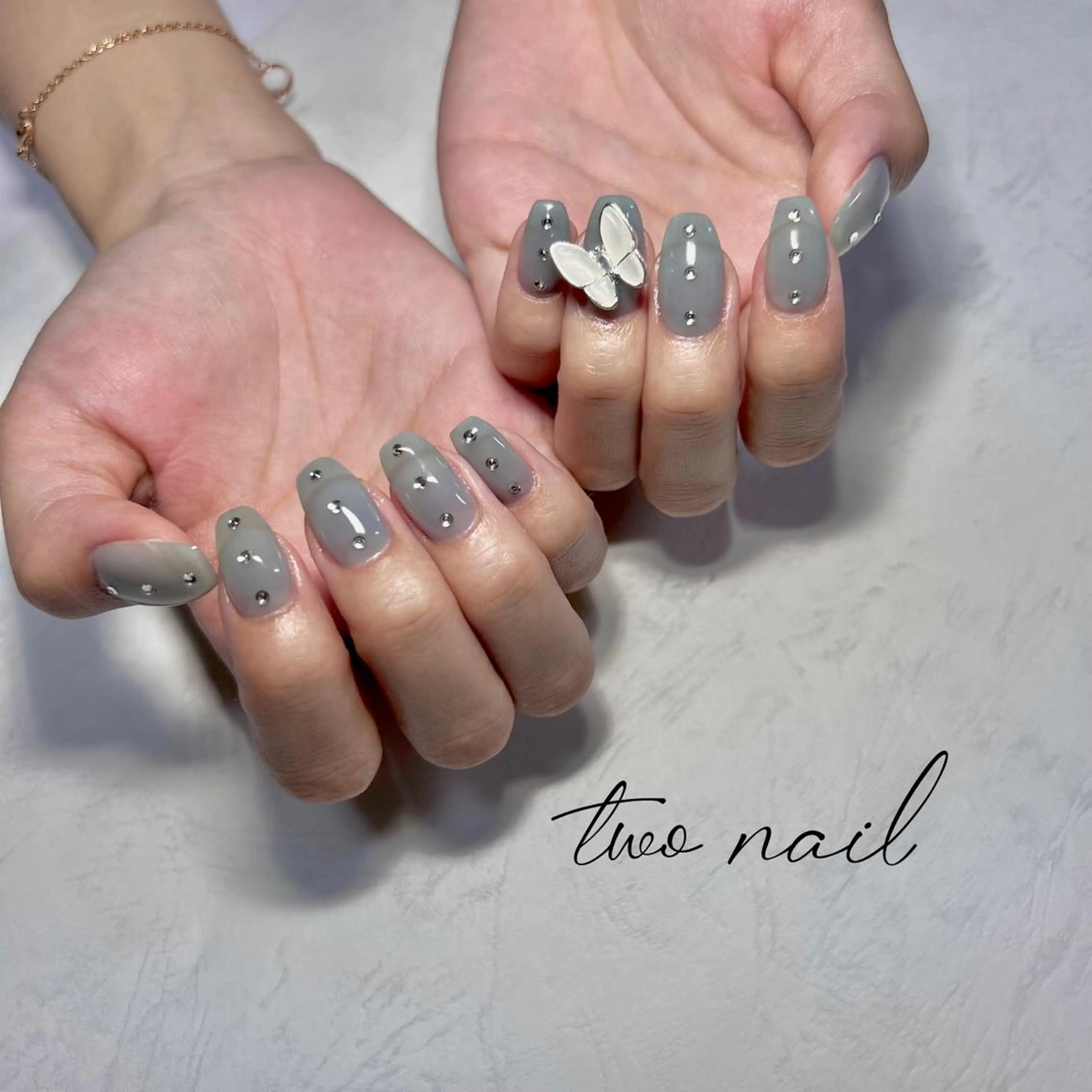 ネイル アートネイル フットネイル ハート ニュアンスネイル ホワイト ハンドネイル two nailのネイルデザイン