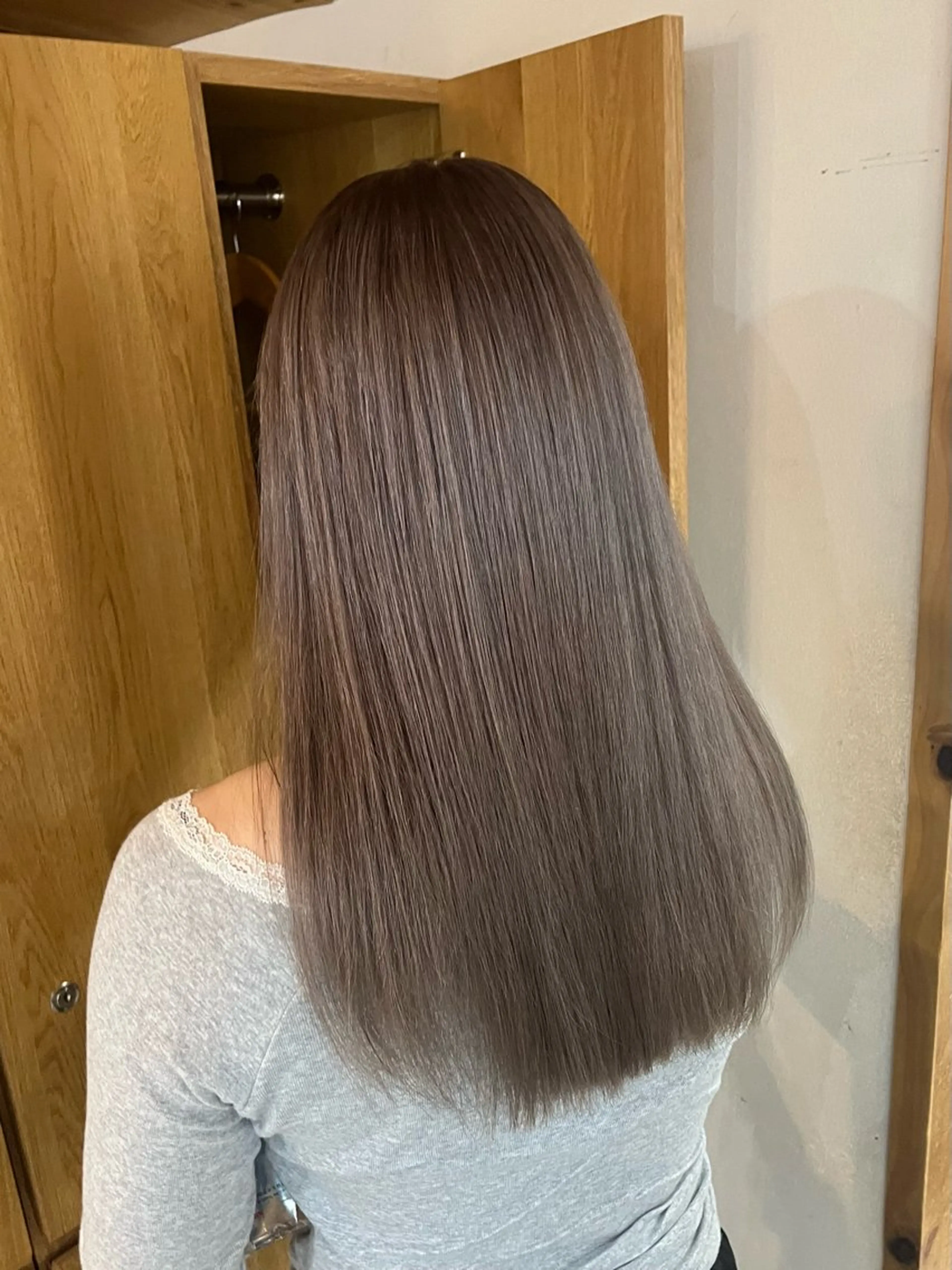 ロング カラー ヘアアレンジ グレージュ 🫧透明感カラー/ ナルハ🫧のヘアスタイル