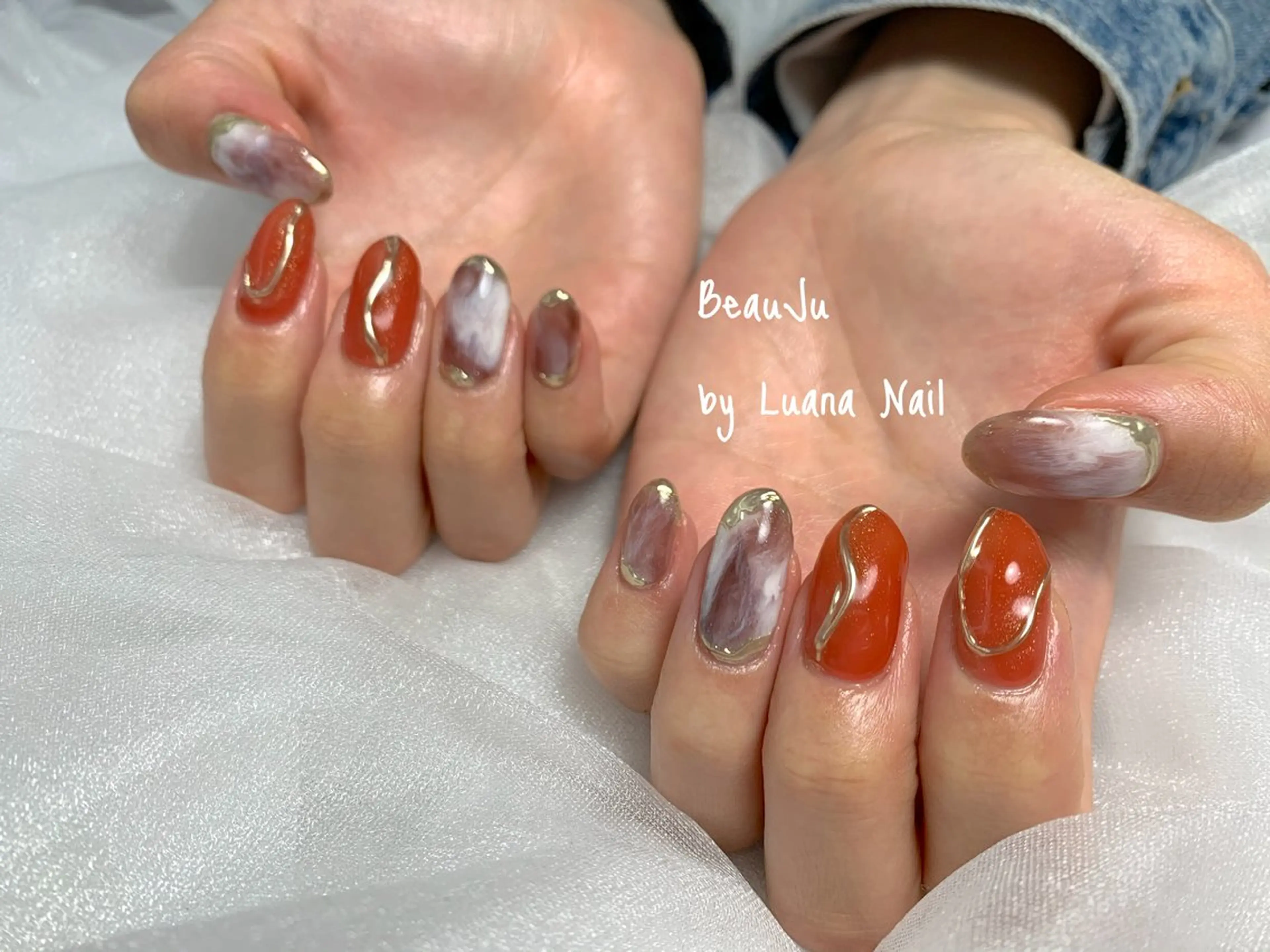 ネイル ミラーネイル ハンドネイル BeauJu by Luana Nailのネイルデザイン