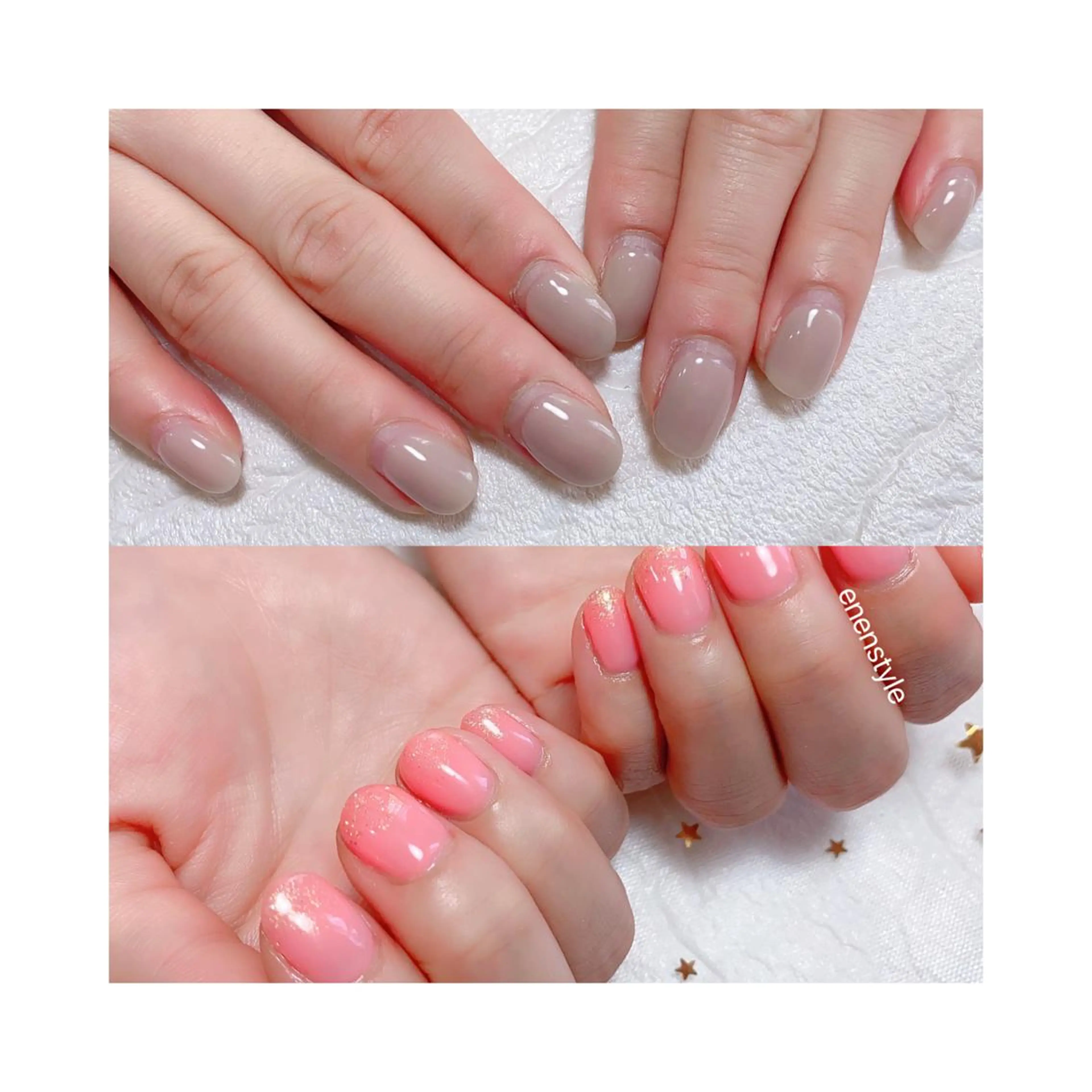 ショート ネイル ジェルネイル ニュアンスネイル オフィスネイル ワンカラーネイル パラジェル 👑enen style👑のネイルデザイン