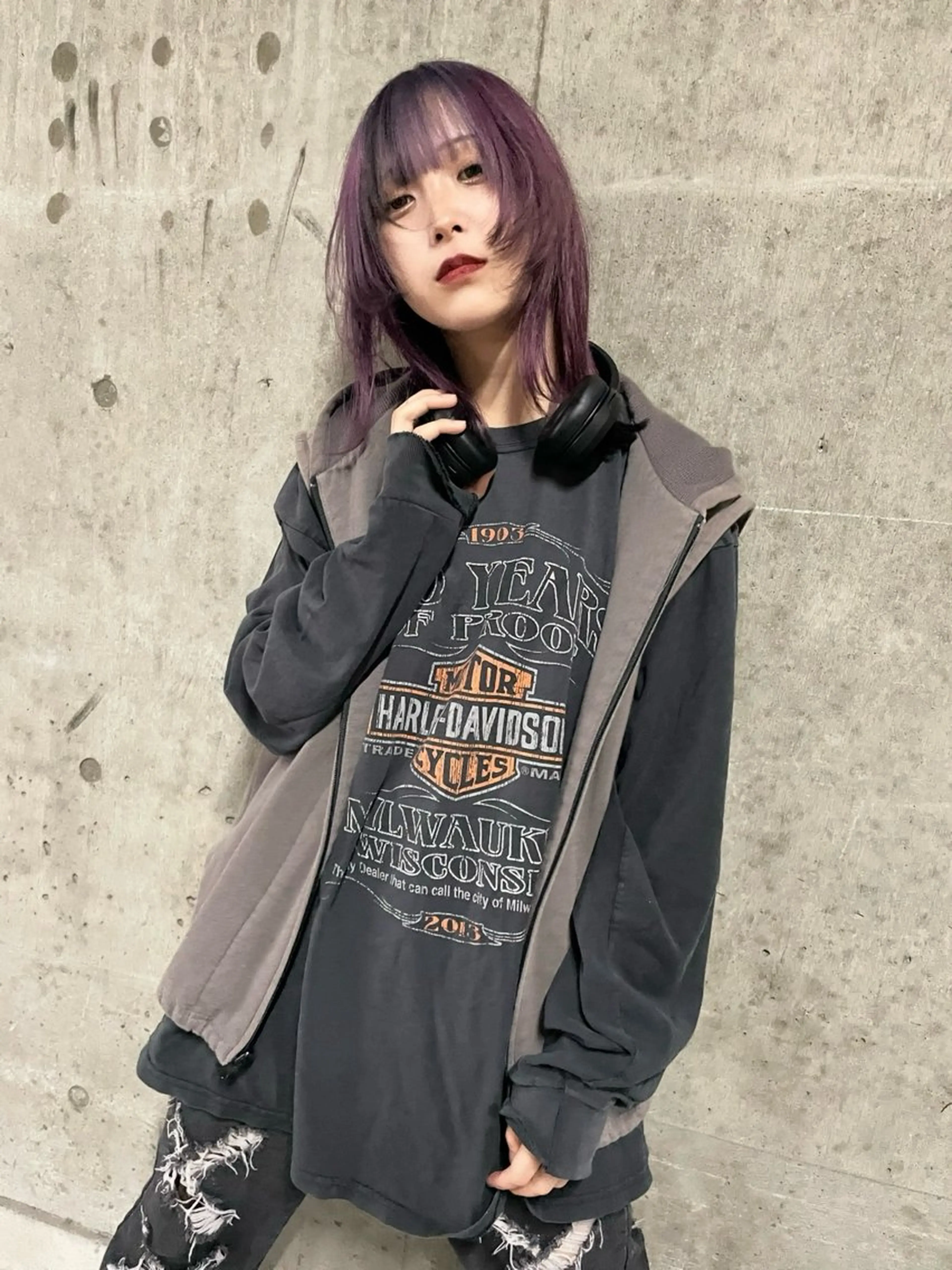 ミディアム ヘアカラー 大野 翔輝のヘアスタイル