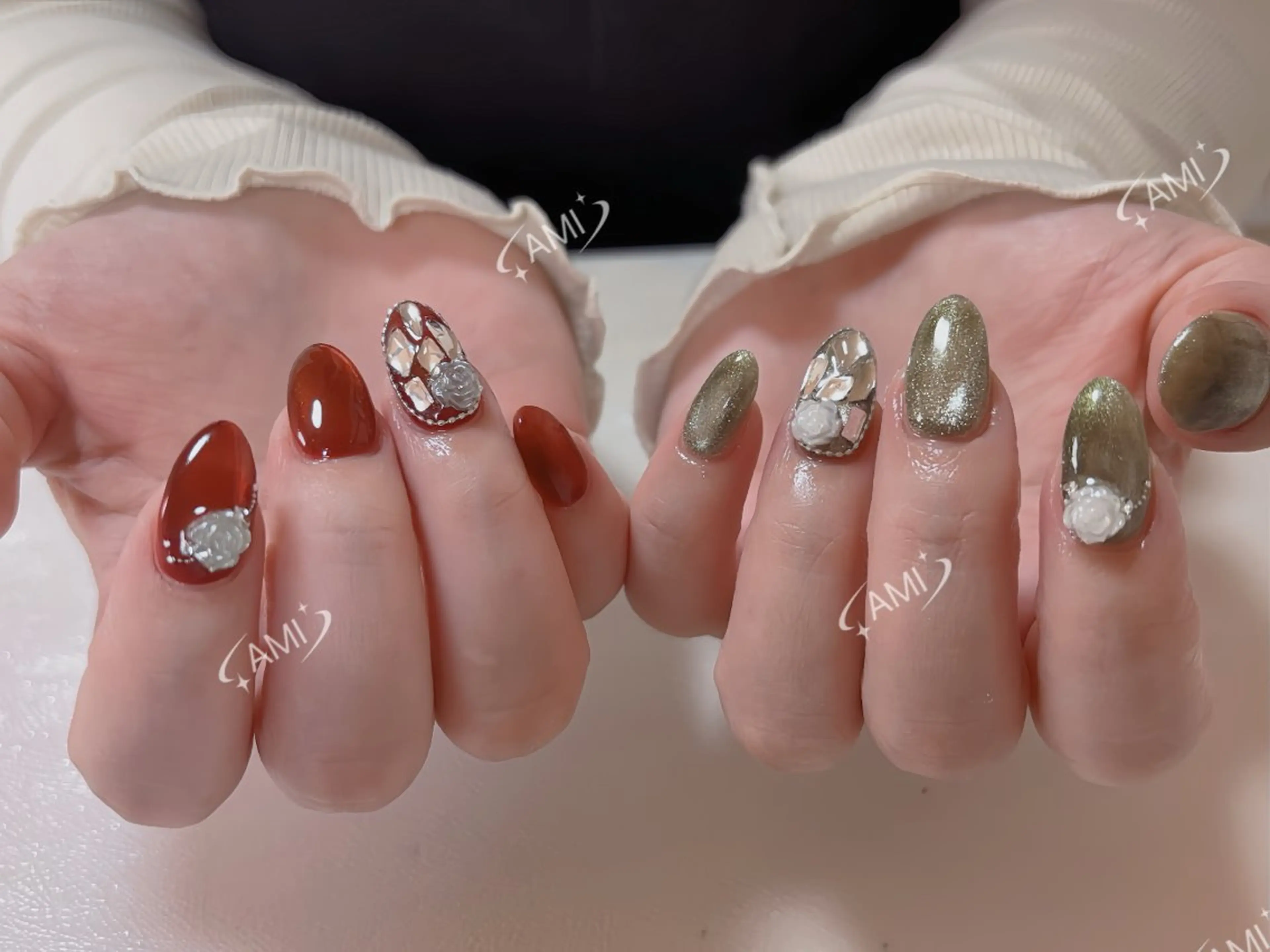 ネイル 持ち込み ハンドネイル AMI NAILのネイルデザイン