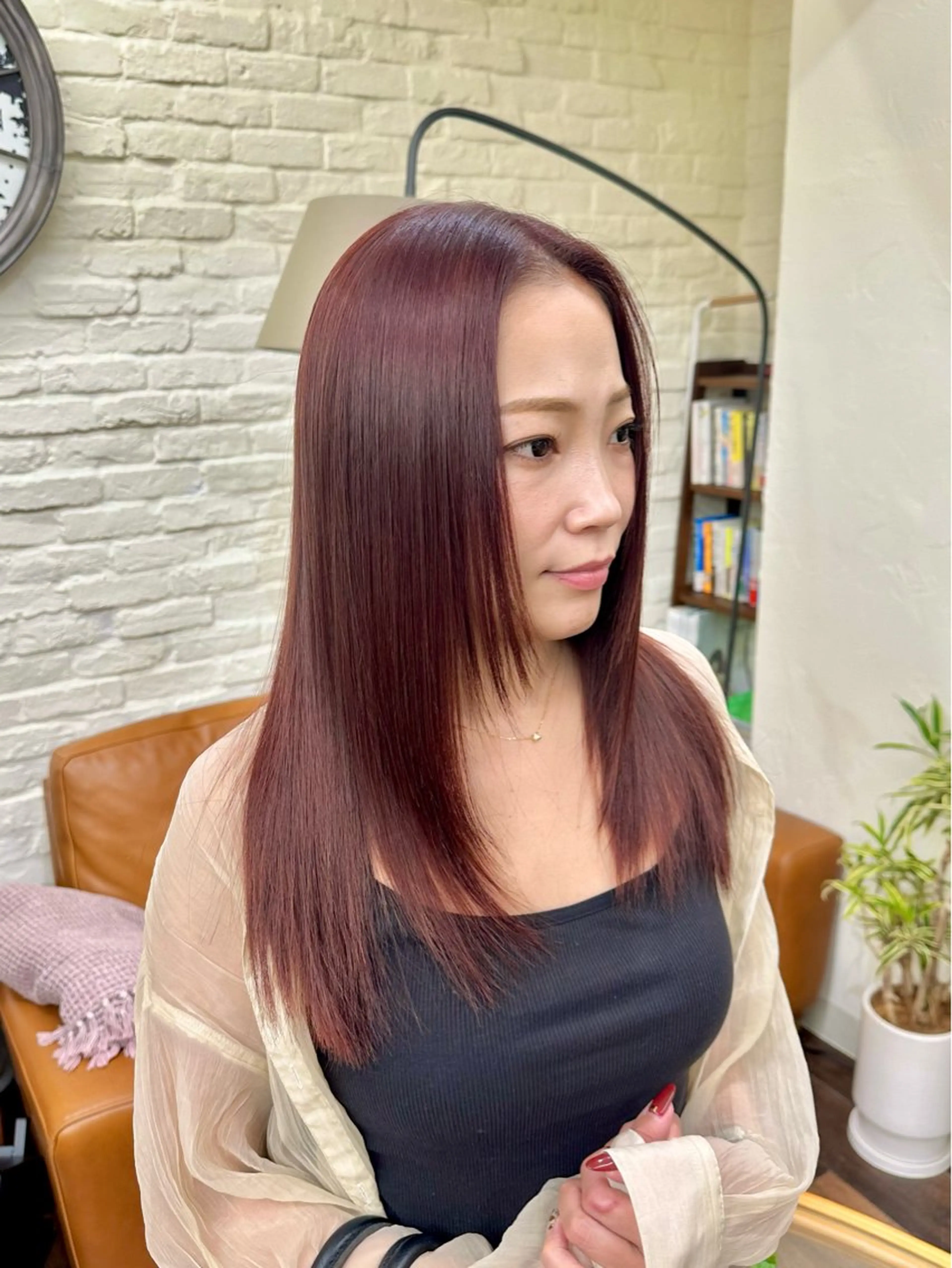 セミロング カラー ＼脱・うねり& 広がり／gite菊のヘアスタイル