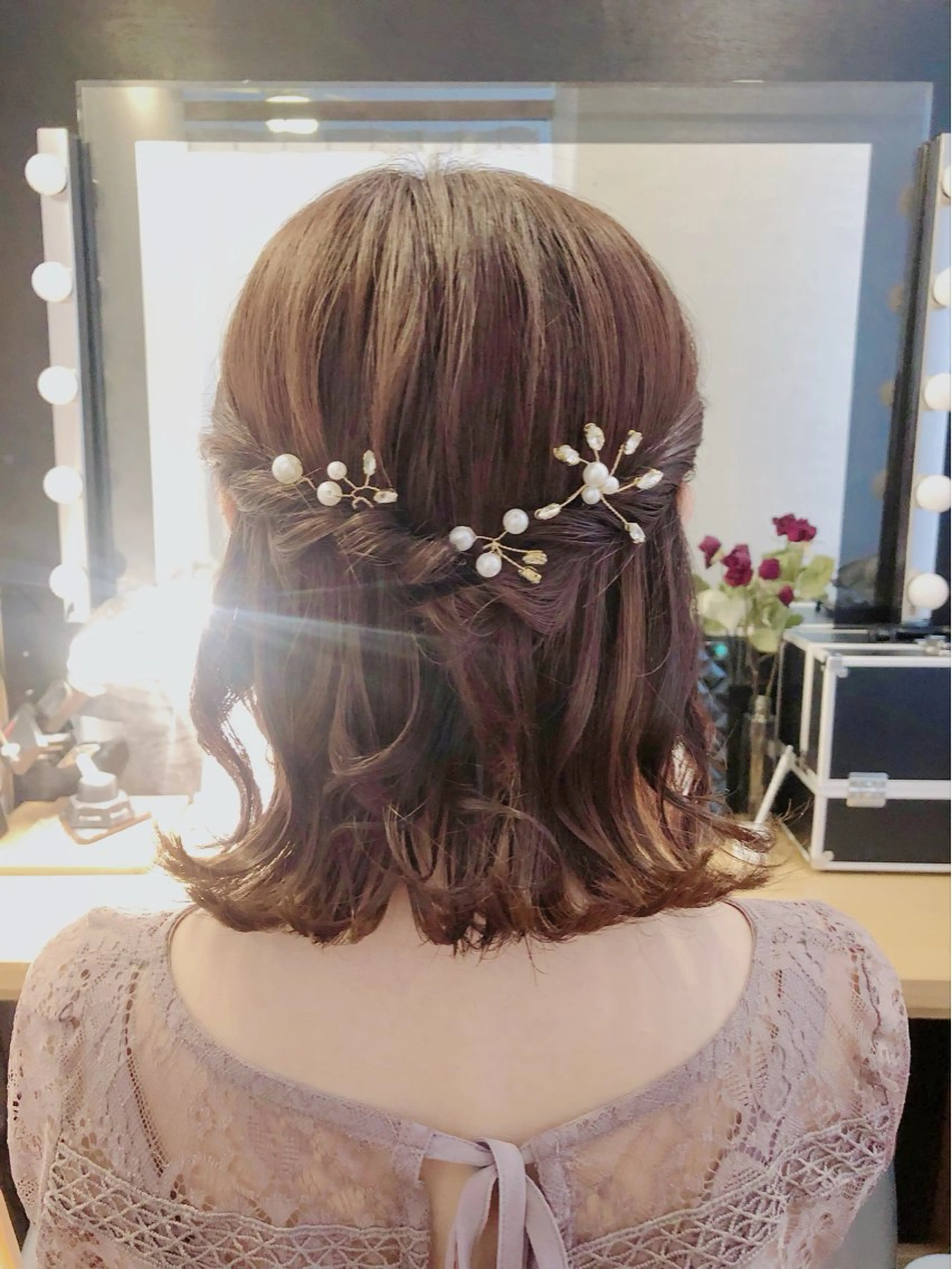 ショート ヘアアレンジ ヘアセット 札幌円山ヘアメイク/ バーガスのヘアスタイル