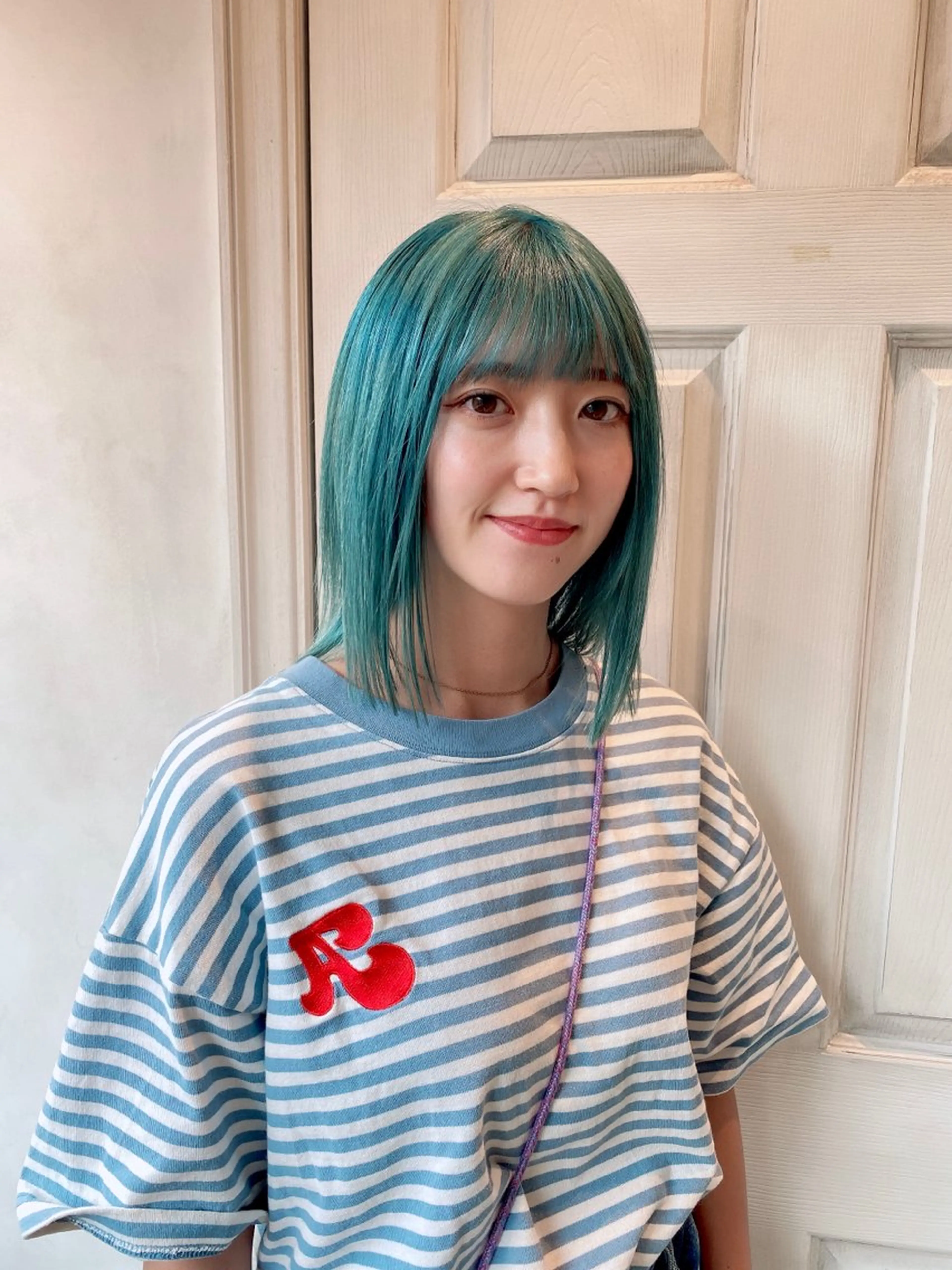 ミディアム 縮毛矯正 千 田のヘアスタイル