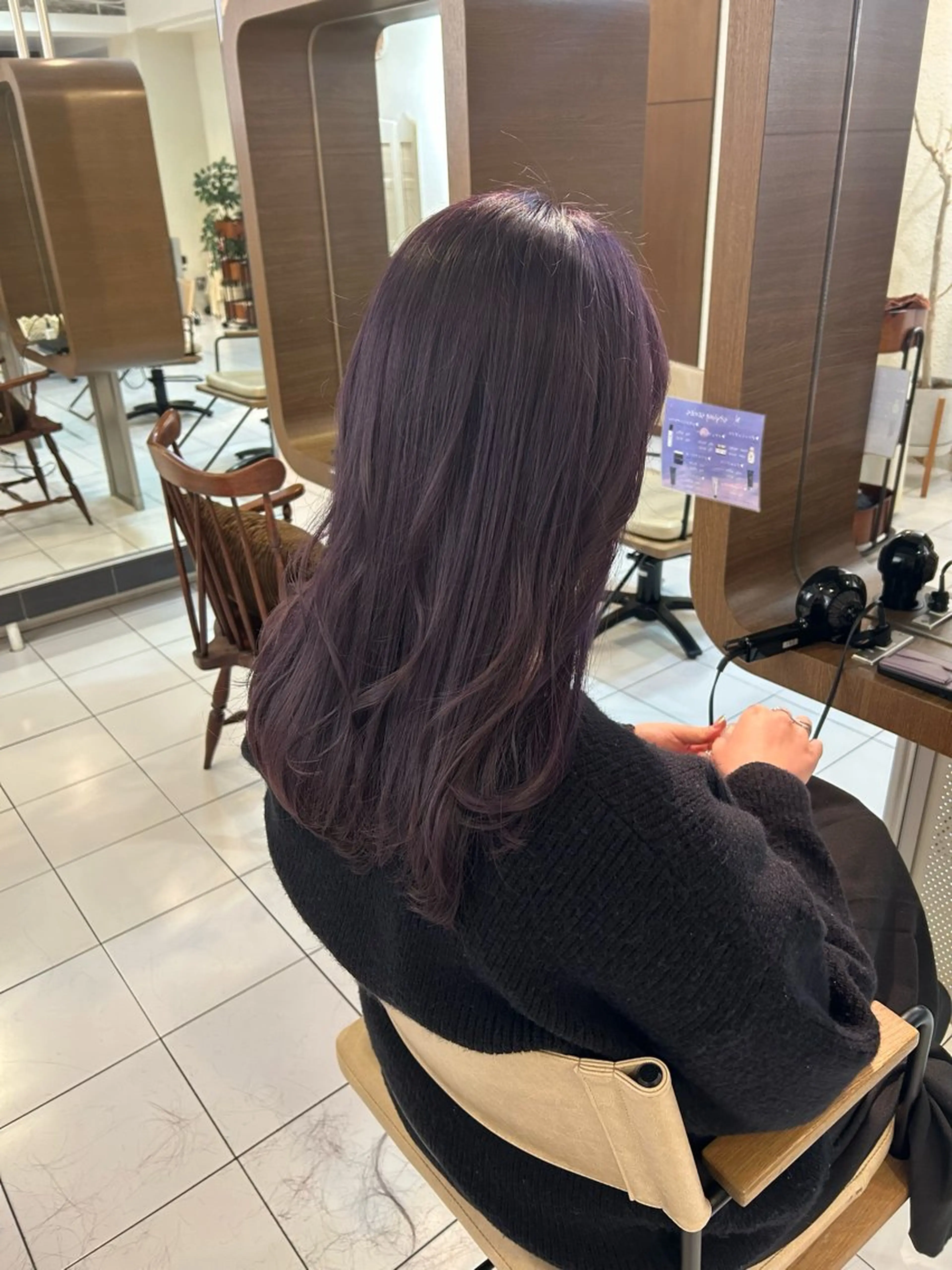 ミディアム カラー ディープパープル パープルカラー カット ヘアカラー アニメオタク美容師/ miharuのヘアスタイル