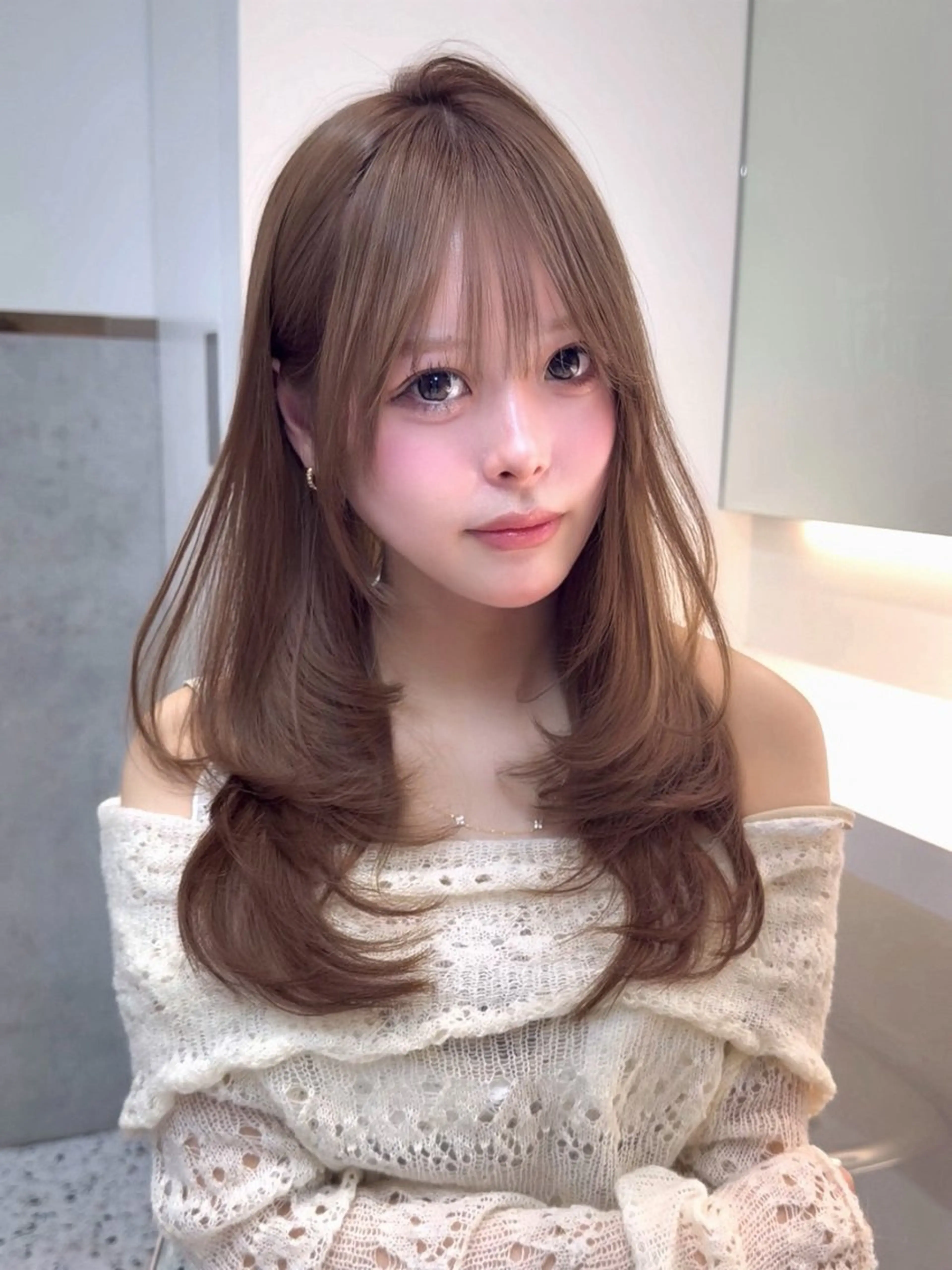 ロング レイヤーカット ヘアカラー 🎀透明感カラー shizuka🎀のヘアスタイル