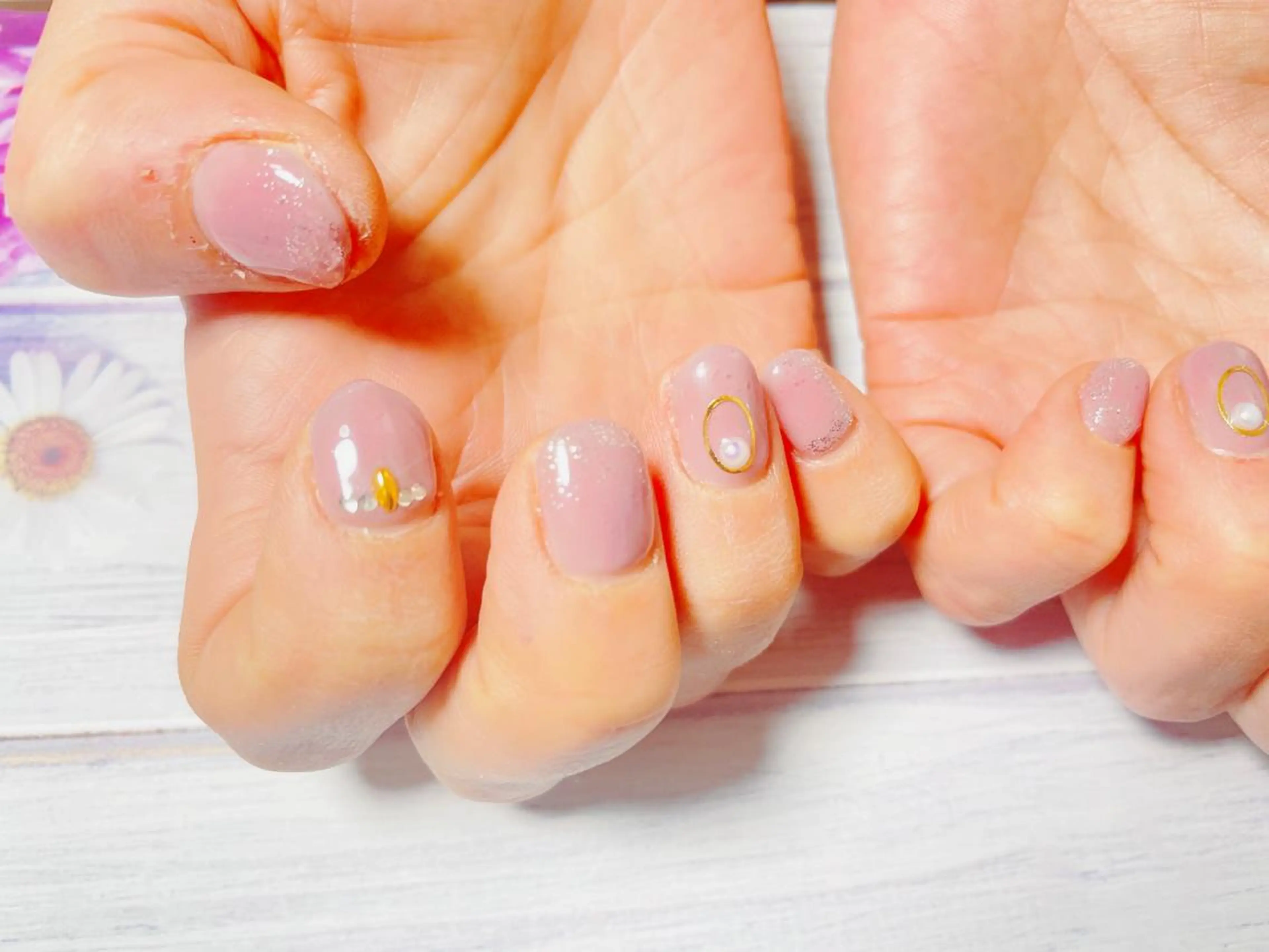 ネイル キラキラネイル シンプルネイル ハンドネイル nailsalon Rinのネイルデザイン