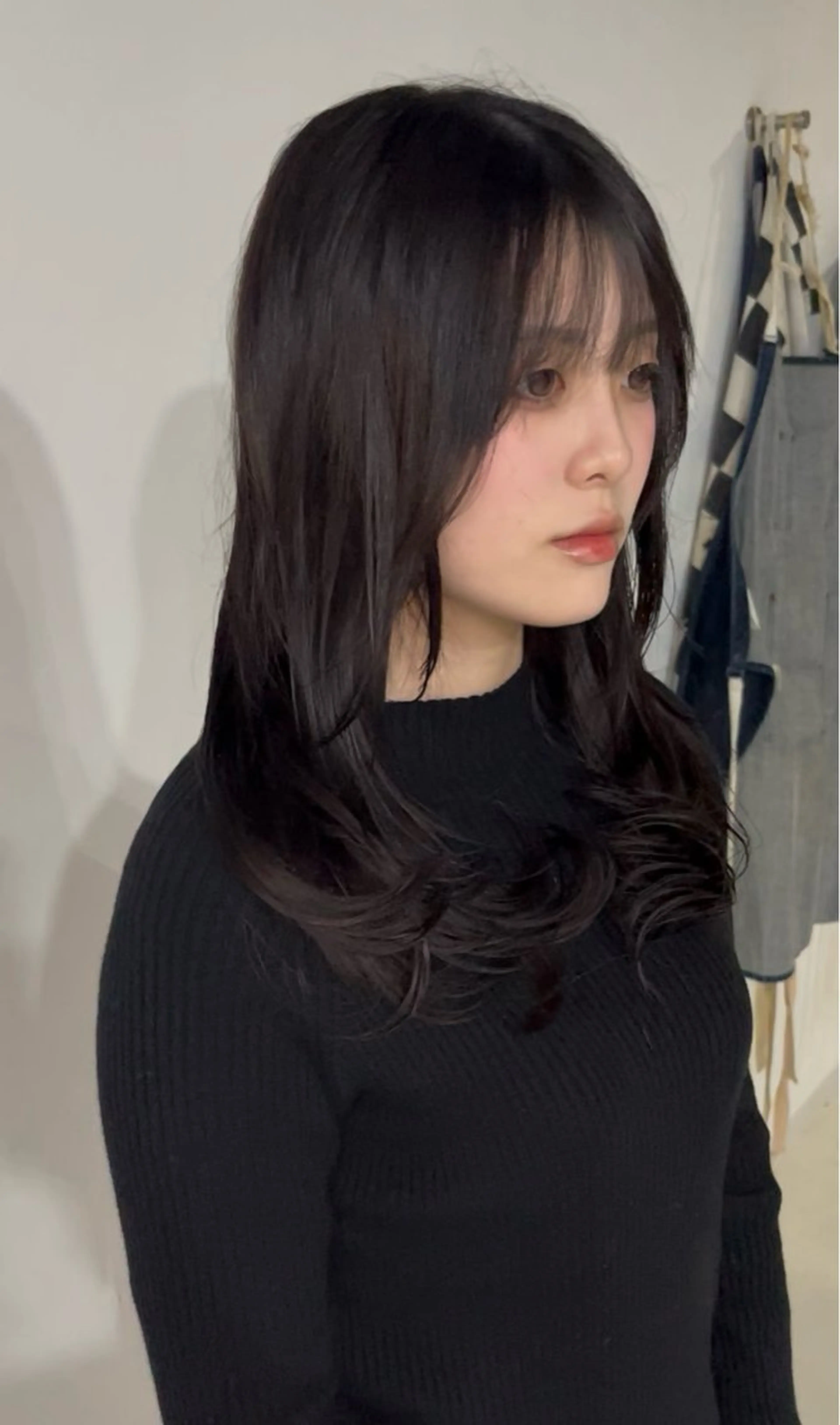 セミロング レイヤーカット カット メンズパーマ& ハイトーン特化谷村のヘアスタイル