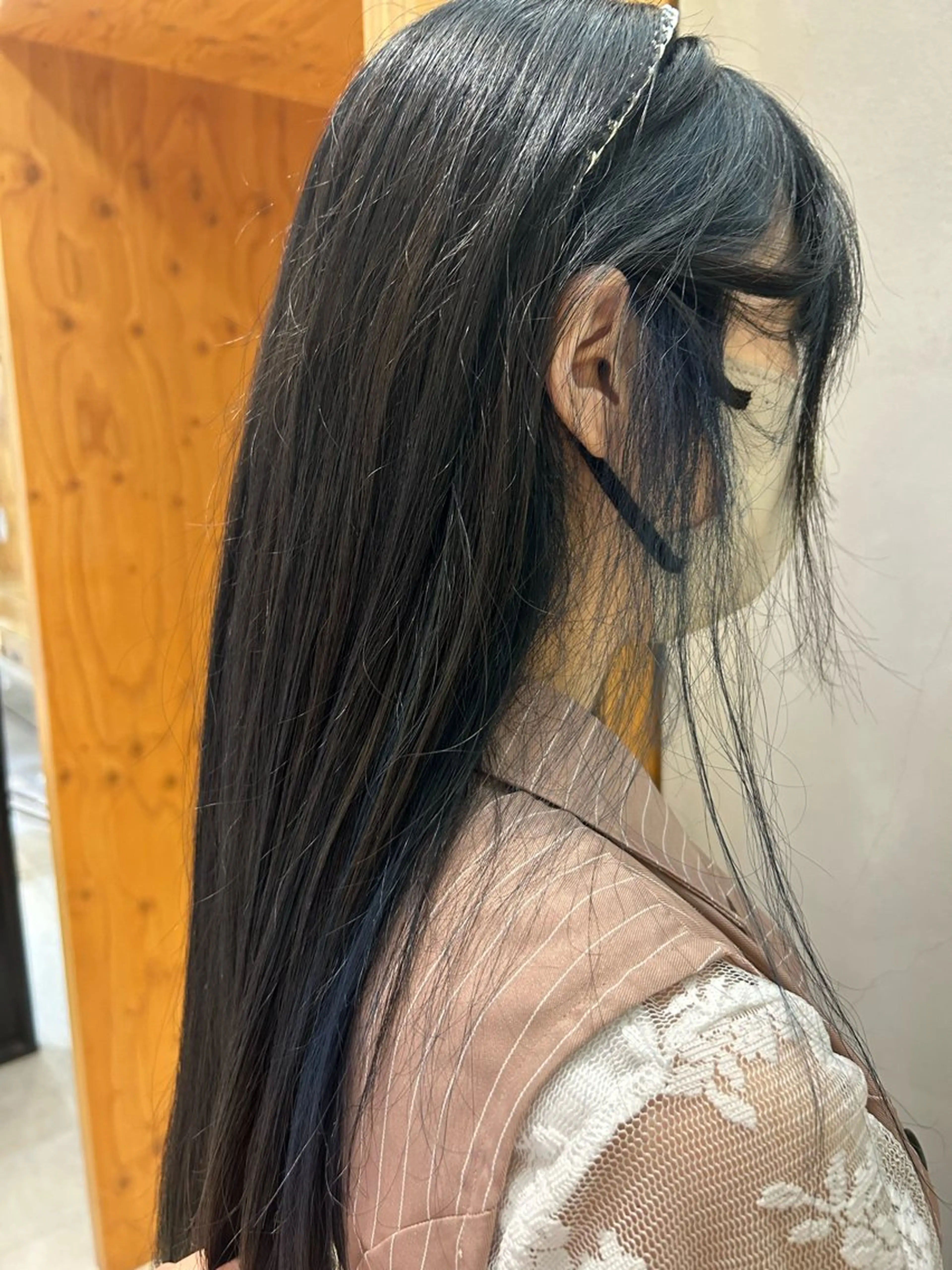 ロング カラー ブルーカラー インナーカラー 玉田 千智のヘアスタイル