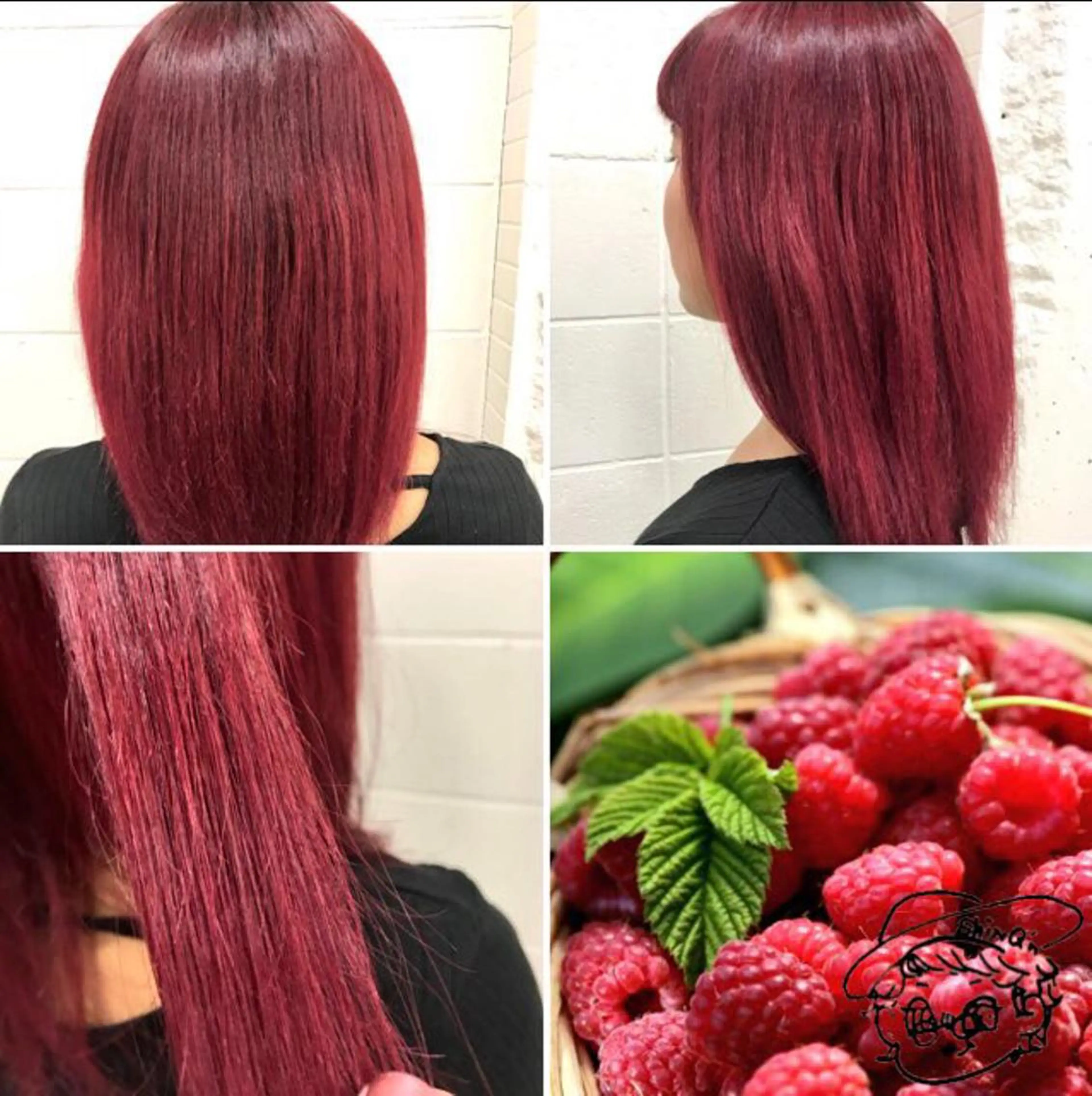 セミロング カラー ブリーチ ピンクカラー レッドカラー ヘアカラー トリートメント ✨️眉毛、派手髪、 ハイトーンShinの眉毛・アイブロウイメージ