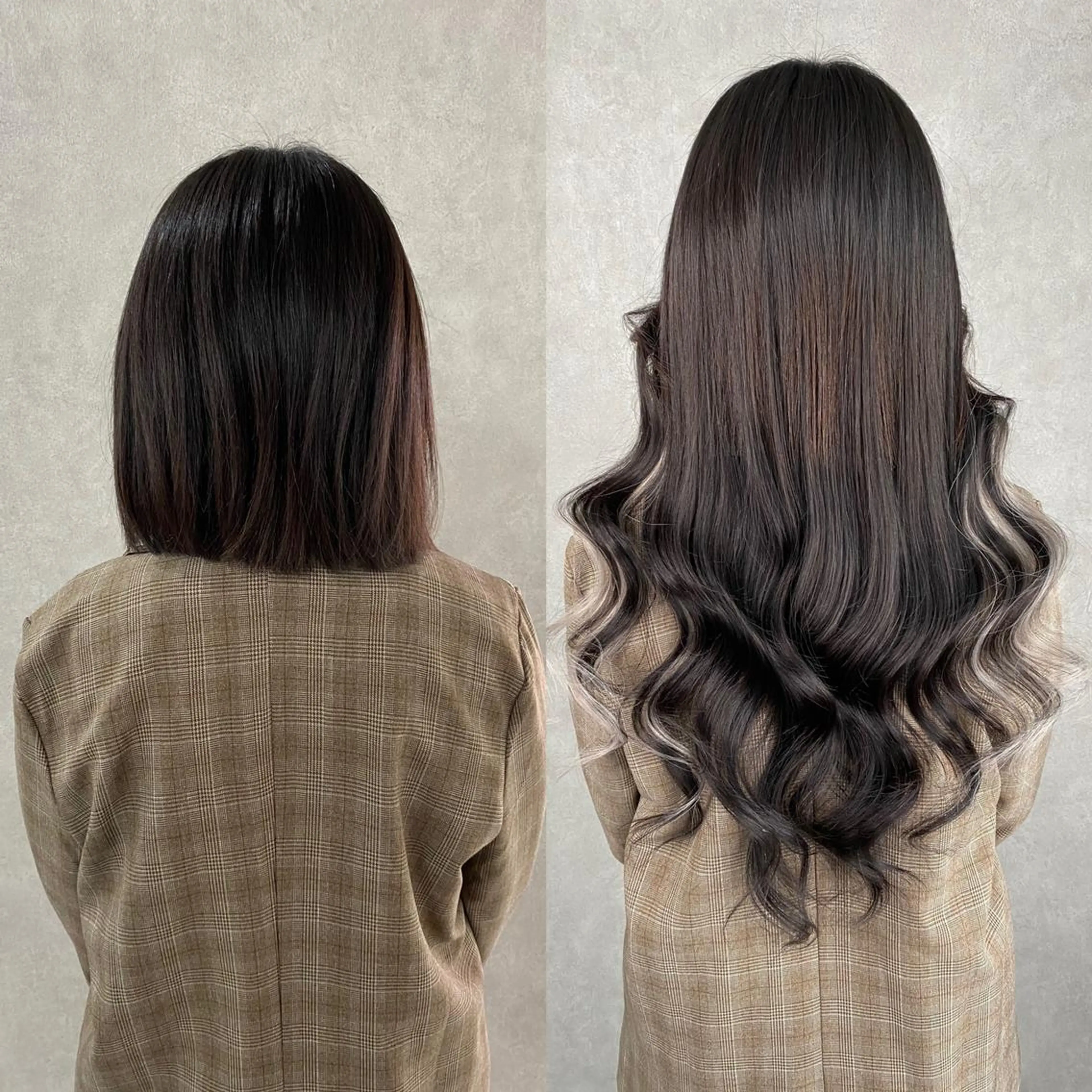 ミディアム シールエクステ エクステ 💎馴染むエクステ× 縮毛矯正TOMO💎のヘアスタイル