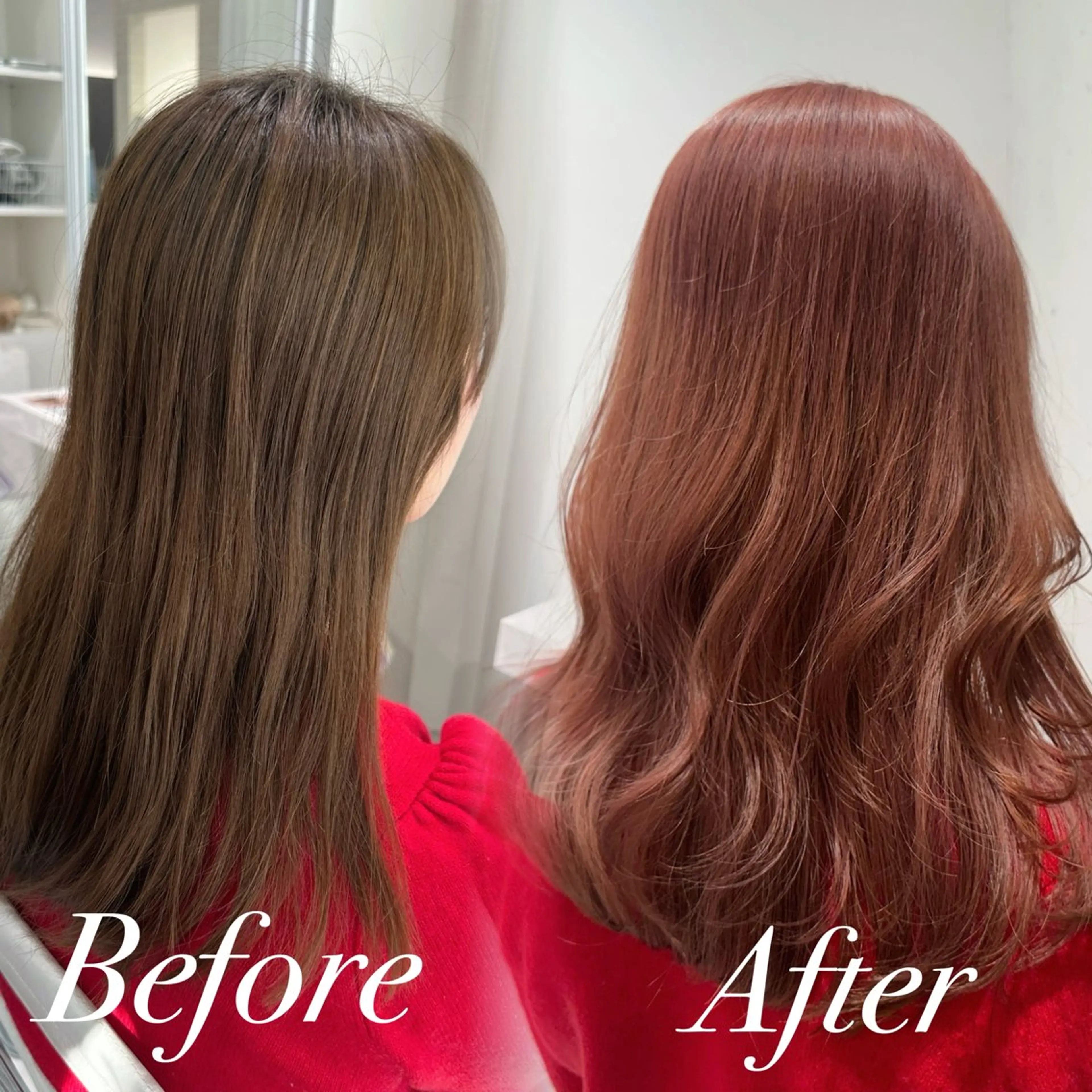 ミディアム カット ヘアカラー 韓国スタイル🇰🇷 児島葉月のヘアスタイル