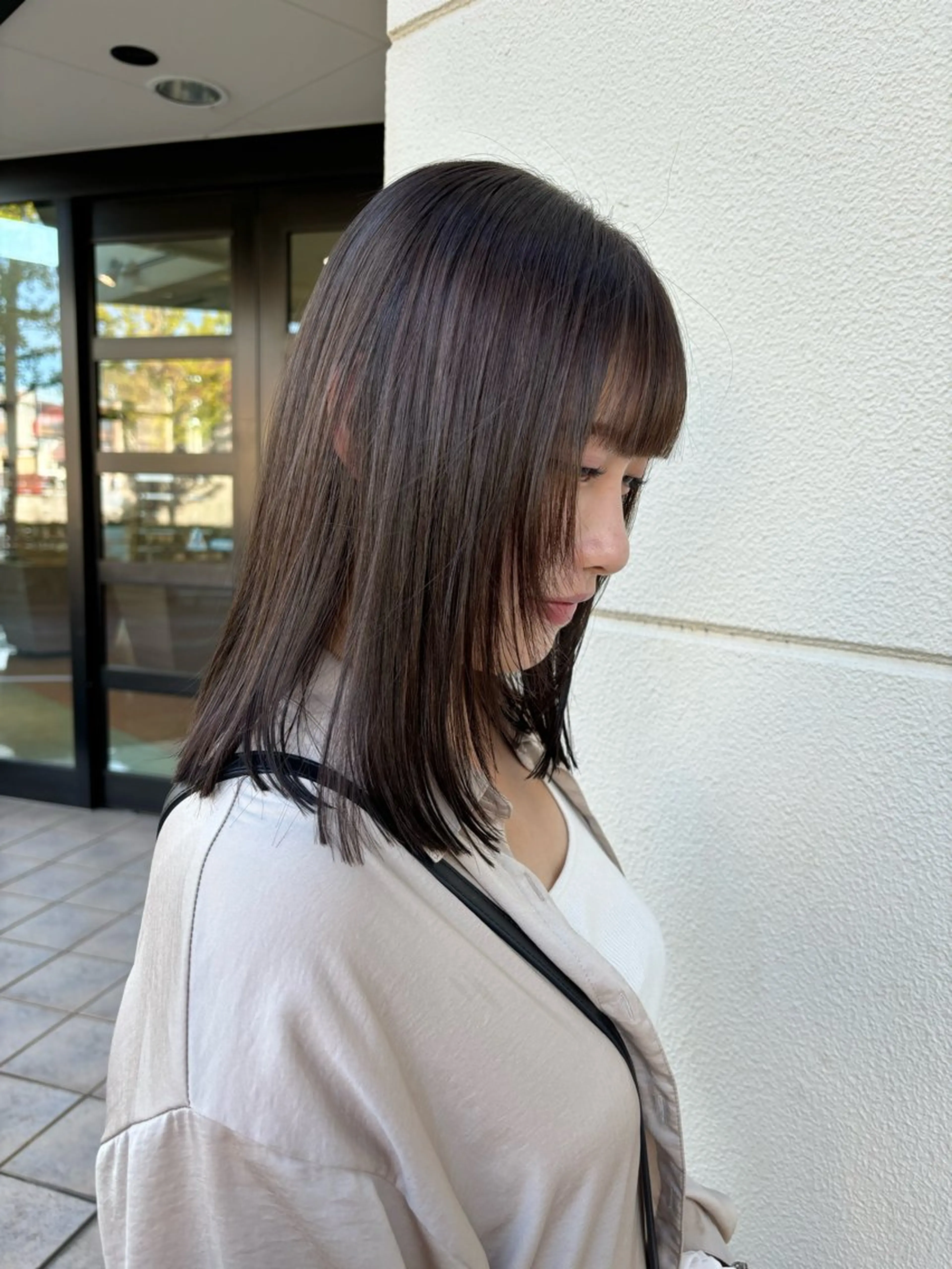 ミディアム カット 縮毛矯正 トリートメント Mizuki. / 暖色系カラー🍓のヘアスタイル