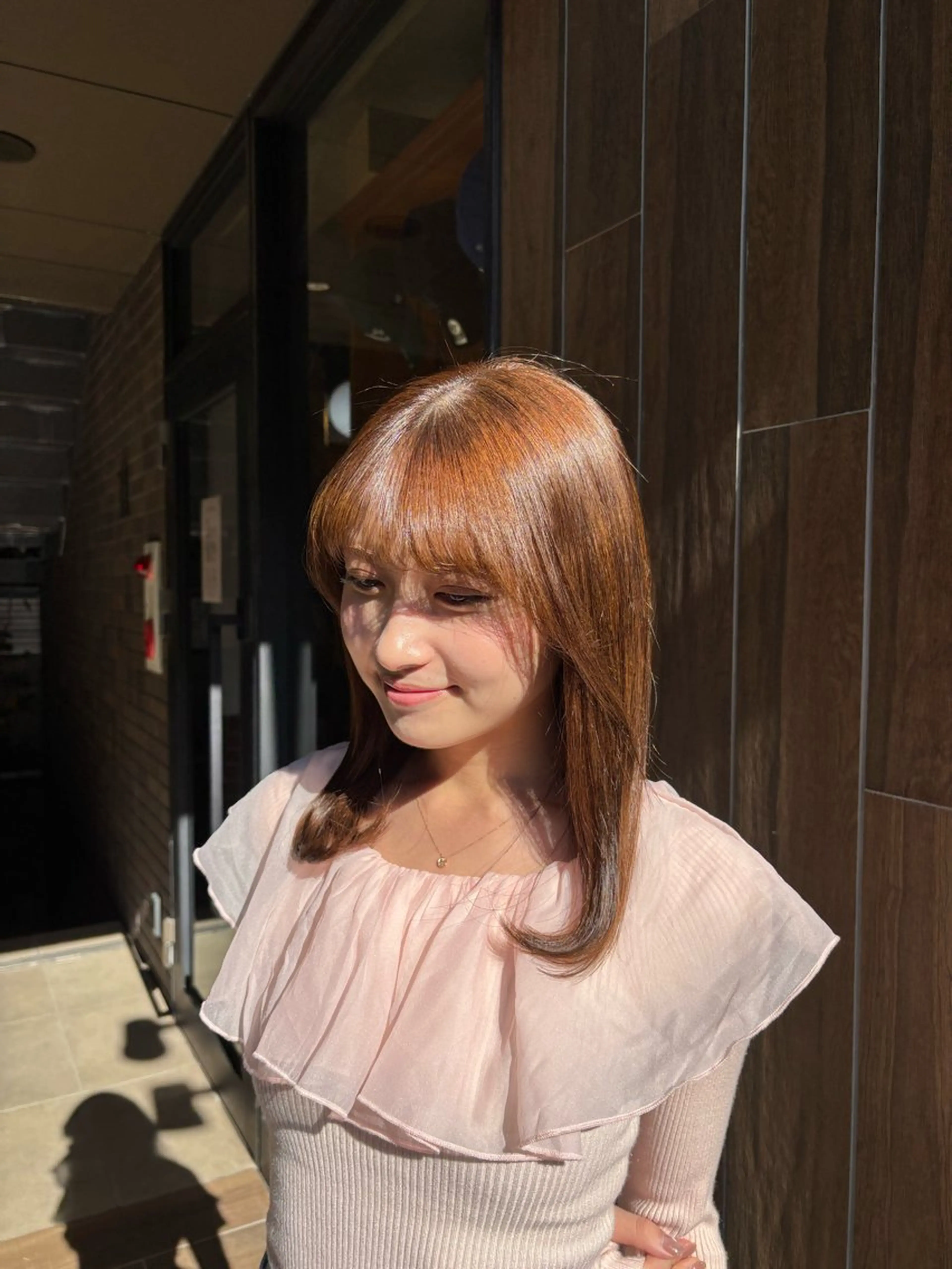 セミロング カラー くせ毛 髪質改善 縮毛矯正 すぐ巻ける縮毛矯正 🍀勝倉　麗のヘアスタイル