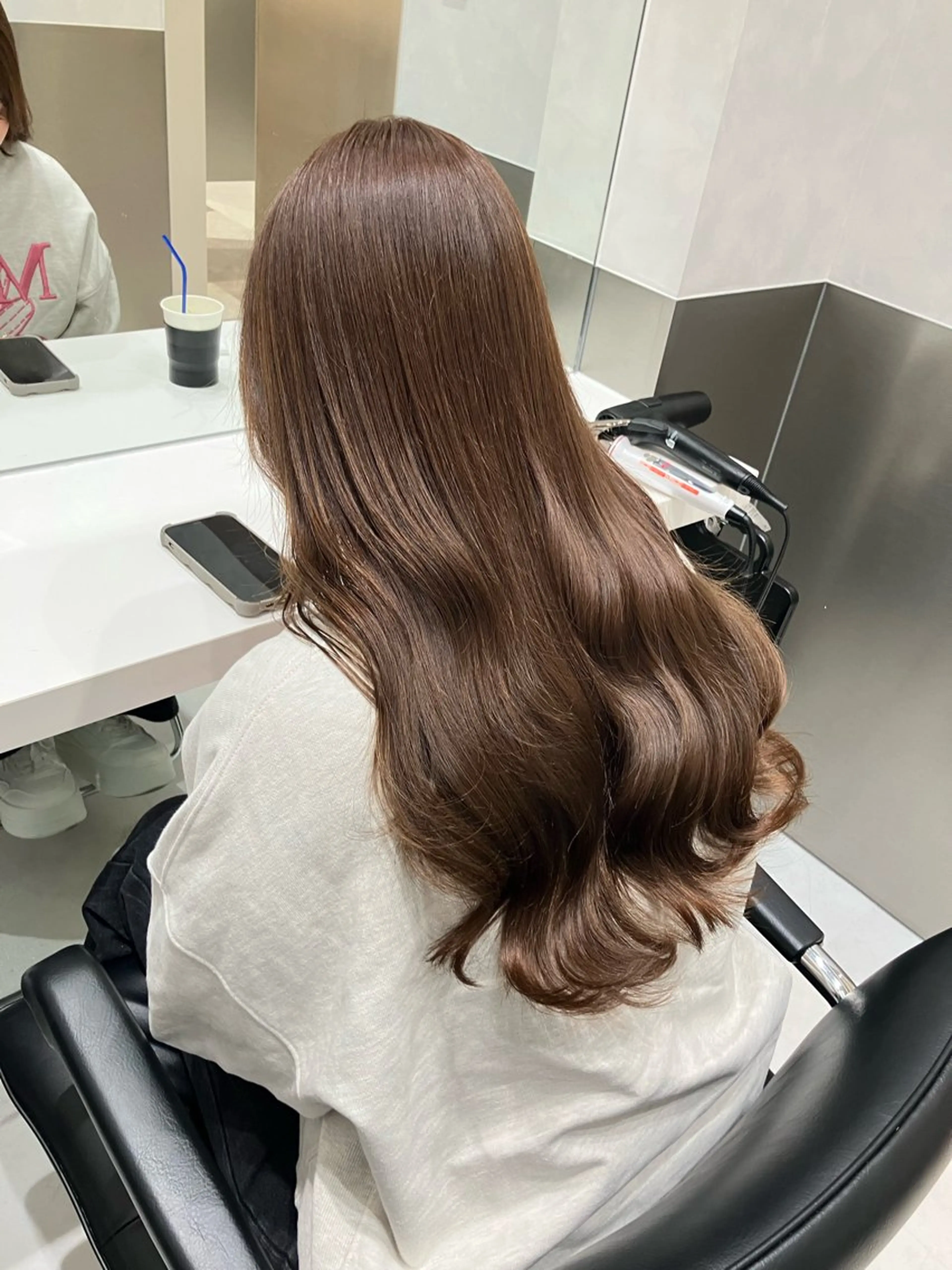 ロング カラー カット ヘアカラー トリートメント 💖ブリーチなし透明 感💖ASAHIのヘアスタイル