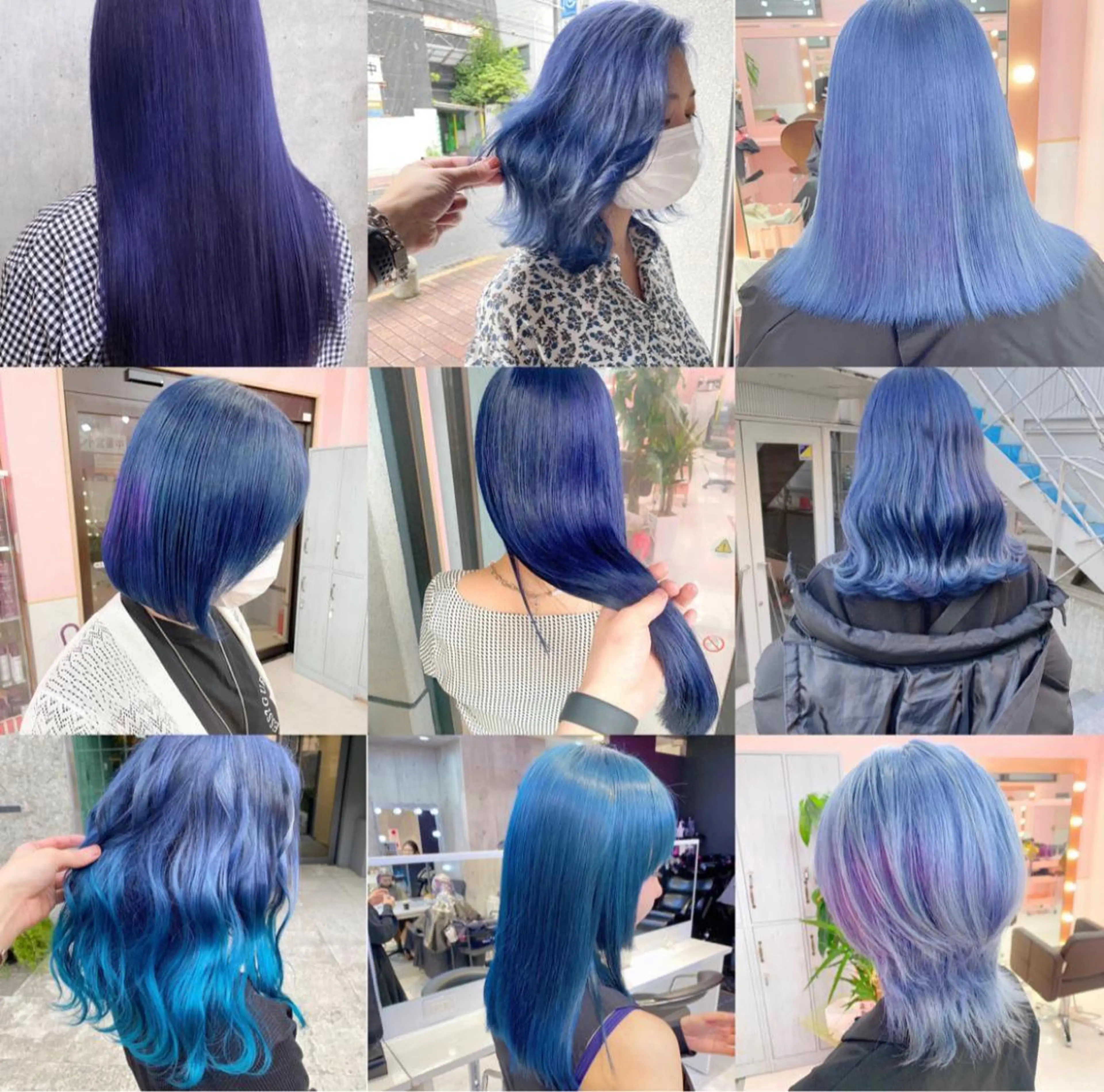 セミロング カラー アッシュ アッシュグレー アッシュグレージュ バレイヤージュ ミストバング ハイトーン特化🎀 LEONのヘアスタイル