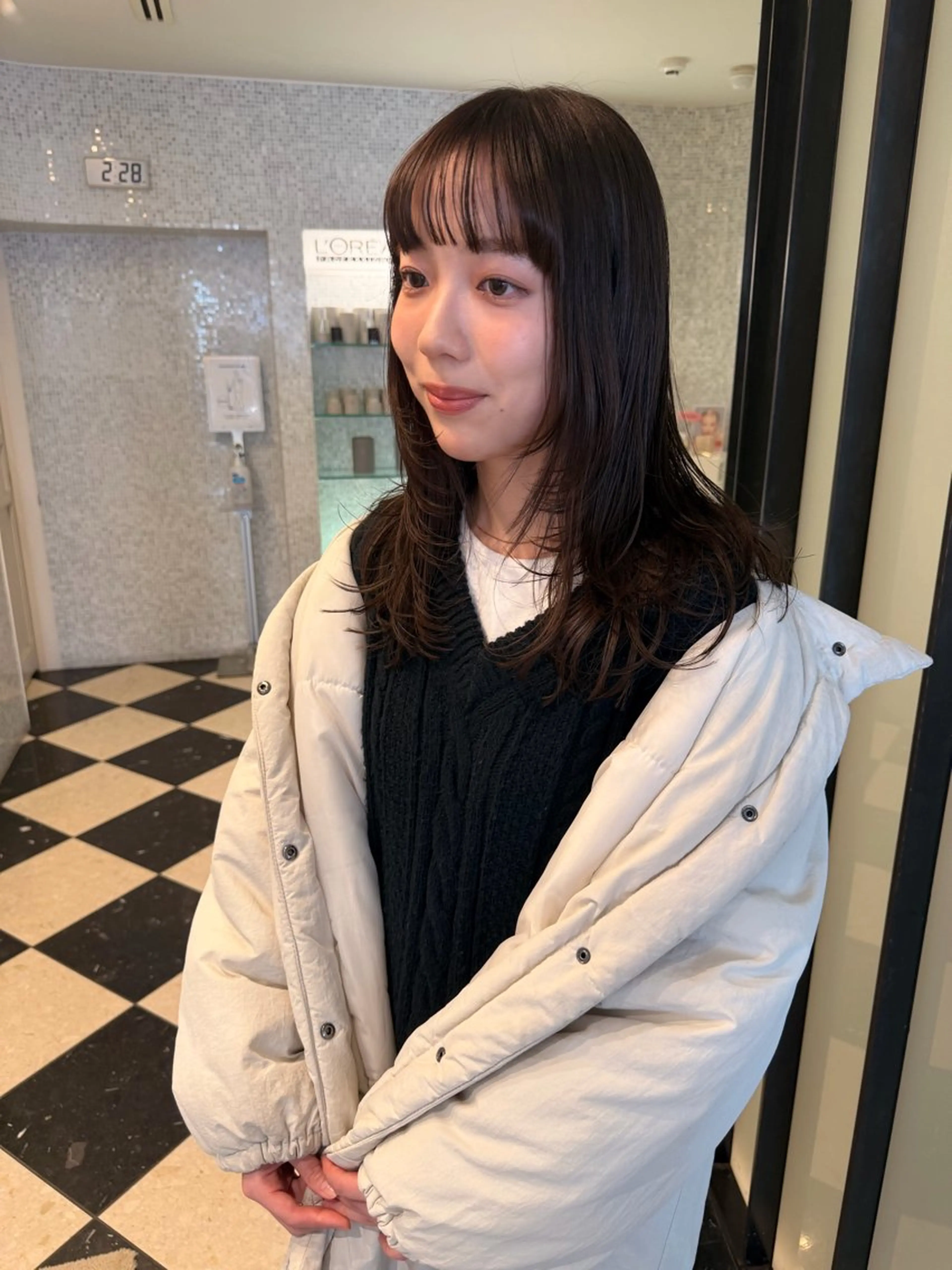 ミディアム カラー 林本　南壱人/カット /パーマ/カラーのヘアスタイル