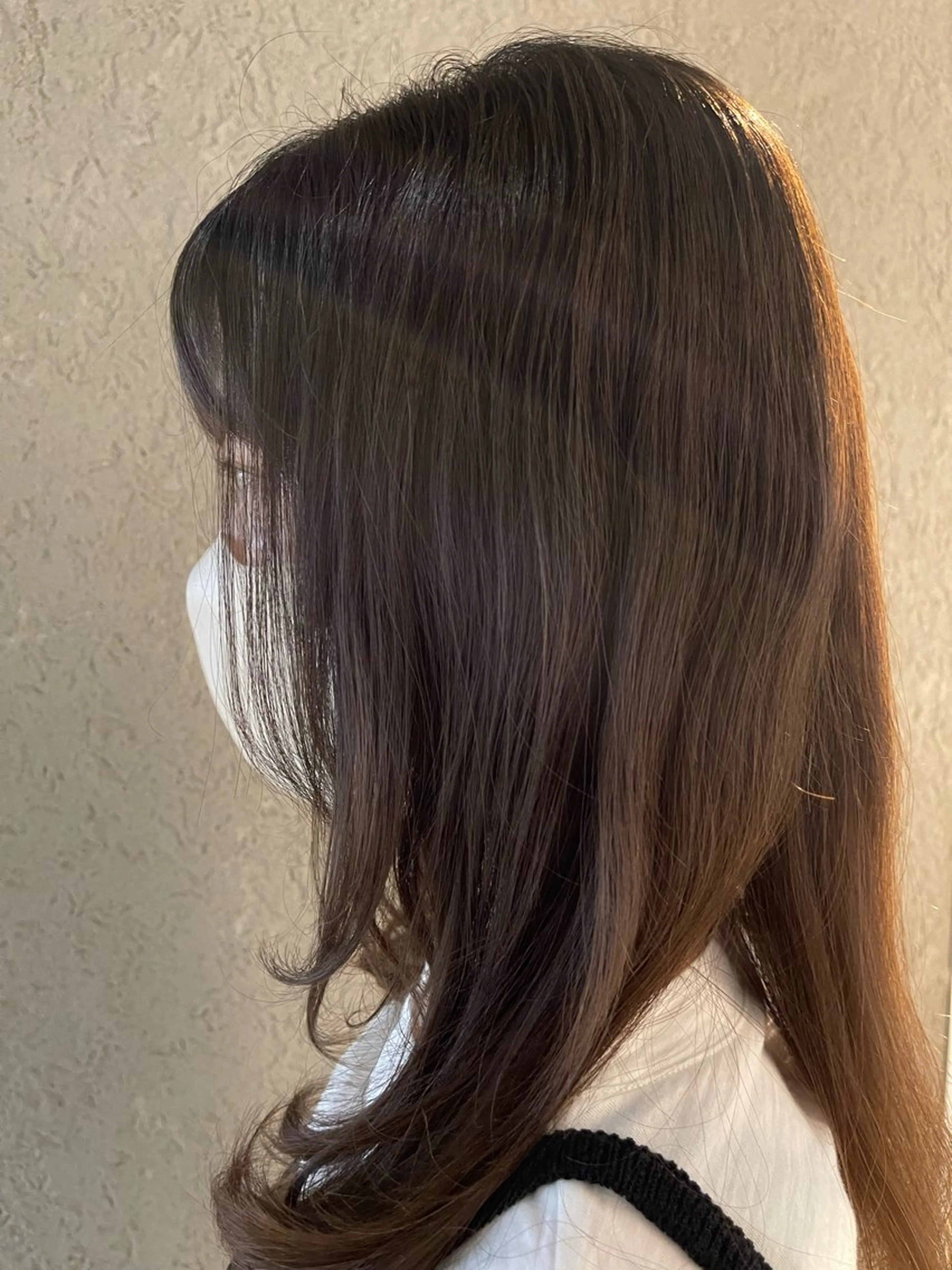 セミロング ヘアカラー ヘッドスパ ヘアセット ハートボックス　四ツ谷所属・Heart box 仲嶺　瑠輝のヘアスタイル