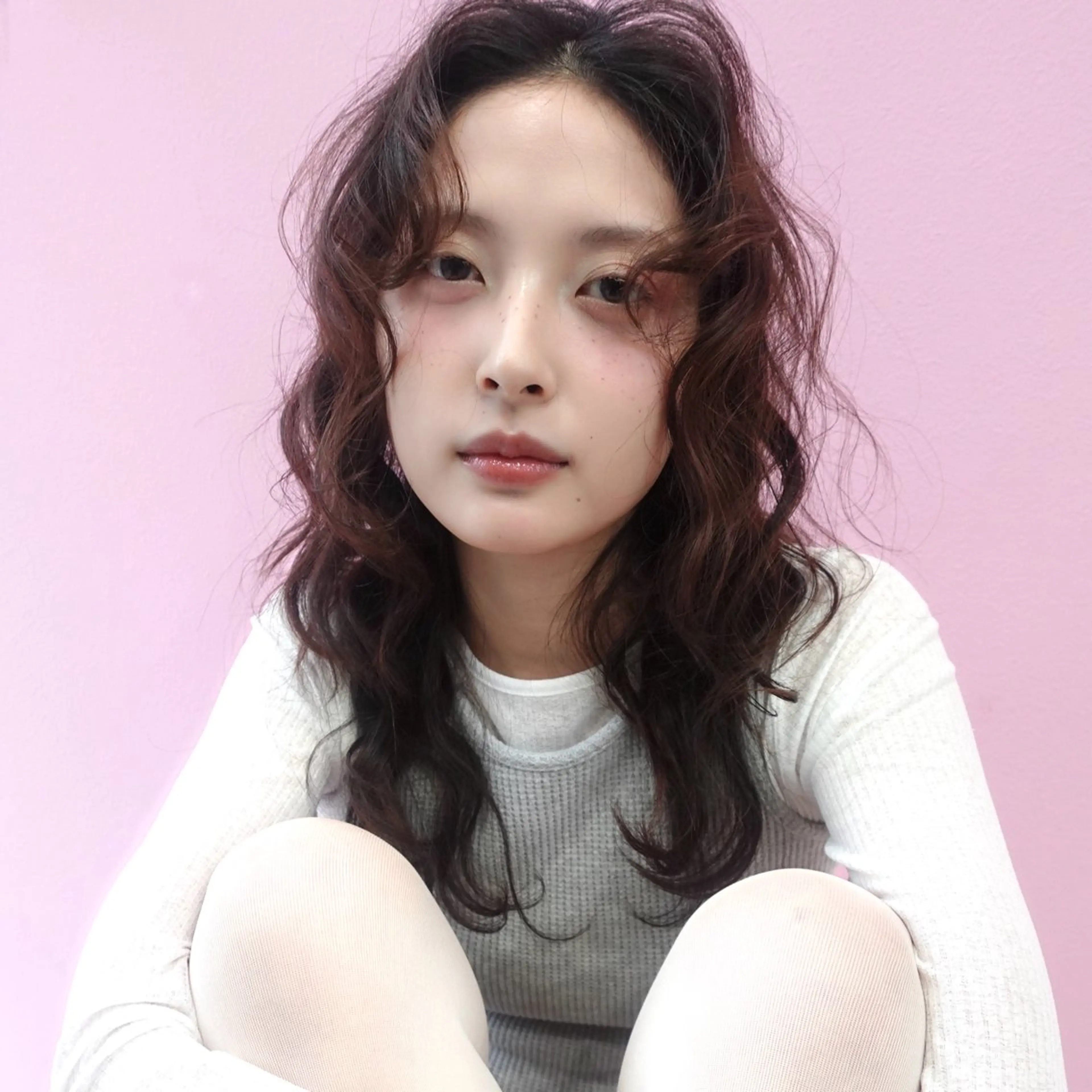 セミロング カラー セミロングパーマ 透明感カラー ボブ カット ヘアカラー トリートメント 水原波津輝/ボブ /ニュアンスパーマのヘアスタイル