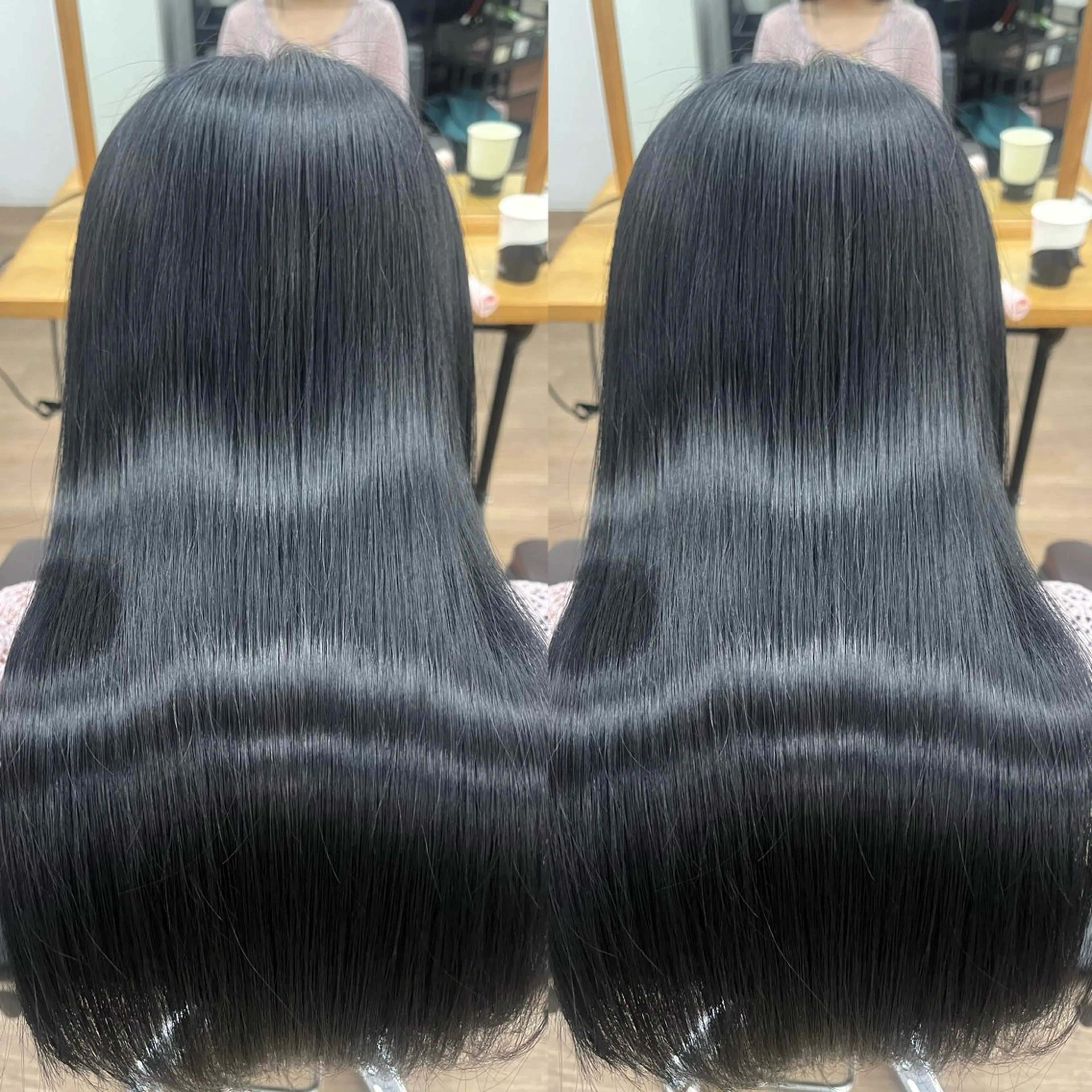 ロング カラー パーマ ヘアアレンジ メンズ 黒髪 ダブルカラー 顔周りカット 髪質改善 レイヤーカット カット ヘアカラー トリートメント 💎髪質改善特化💎 RUITOのヘアスタイル