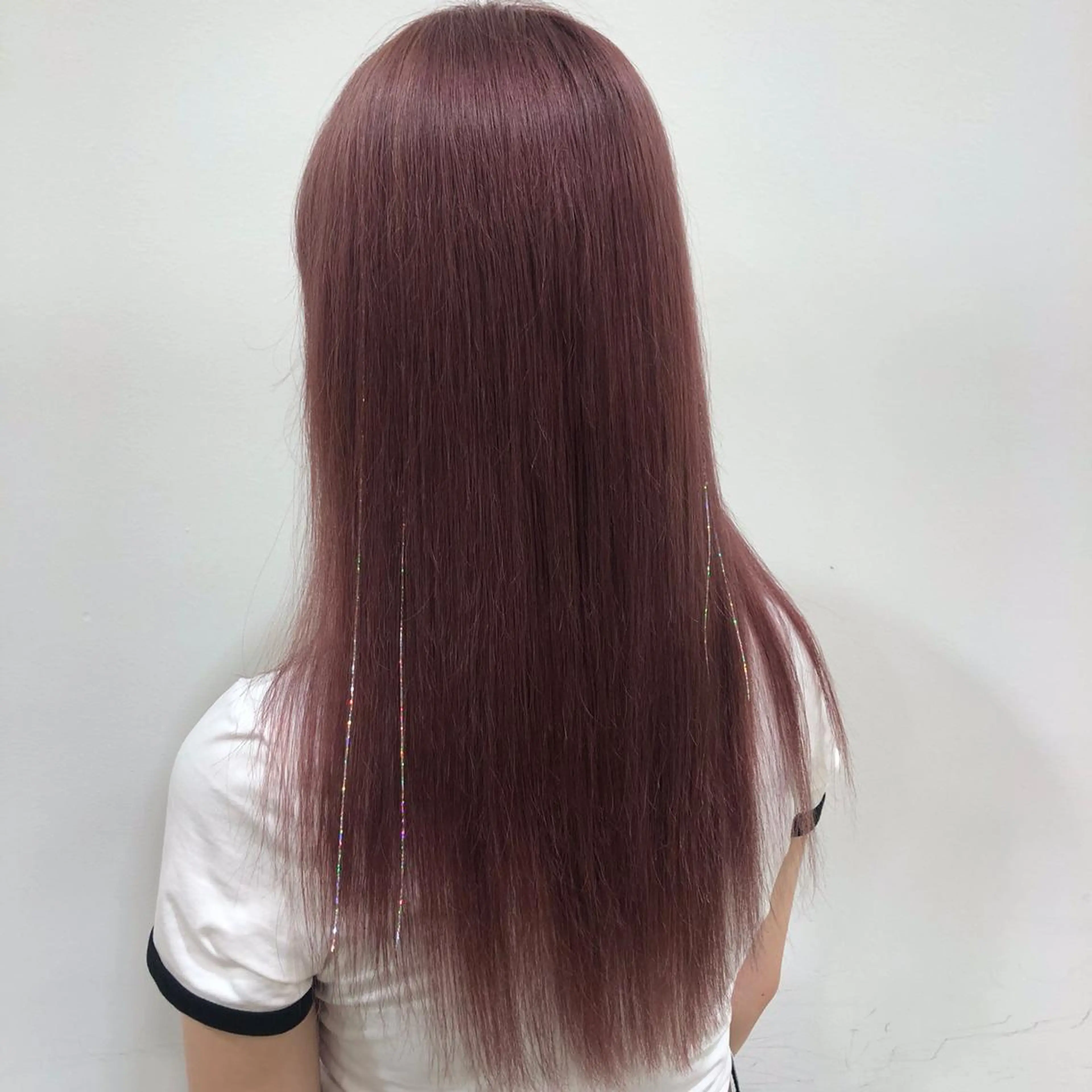 ロング カラー ヘアアレンジ ハイトーンカラー ピンクカラー オルチャンヘア Happiness所属・🌻Insta指名 NO.1🌻Shoのヘアスタイル