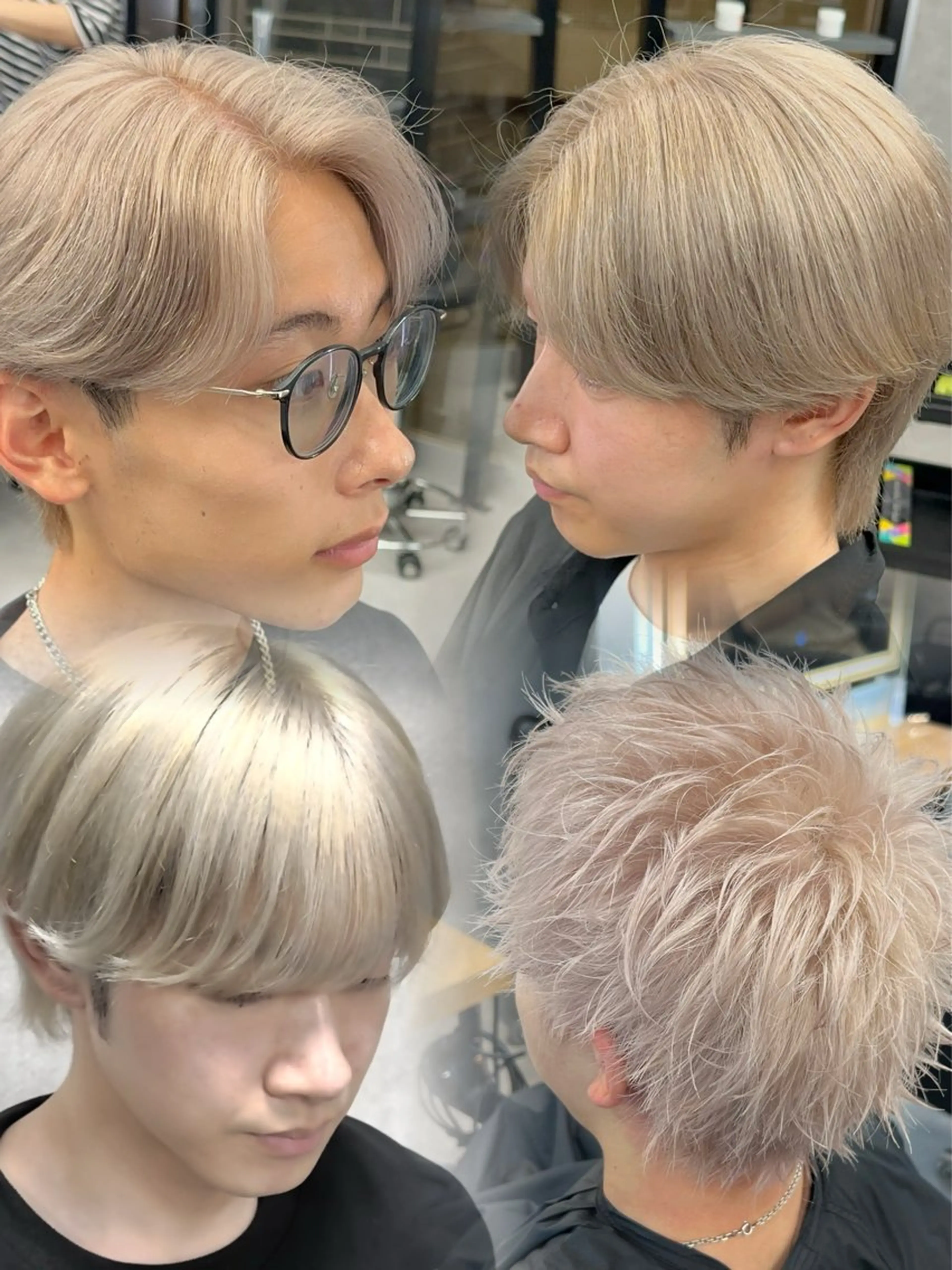 カラー パーマ メンズ ブロンド カット ヘアカラー 札幌美容室 /光👑のヘアスタイル