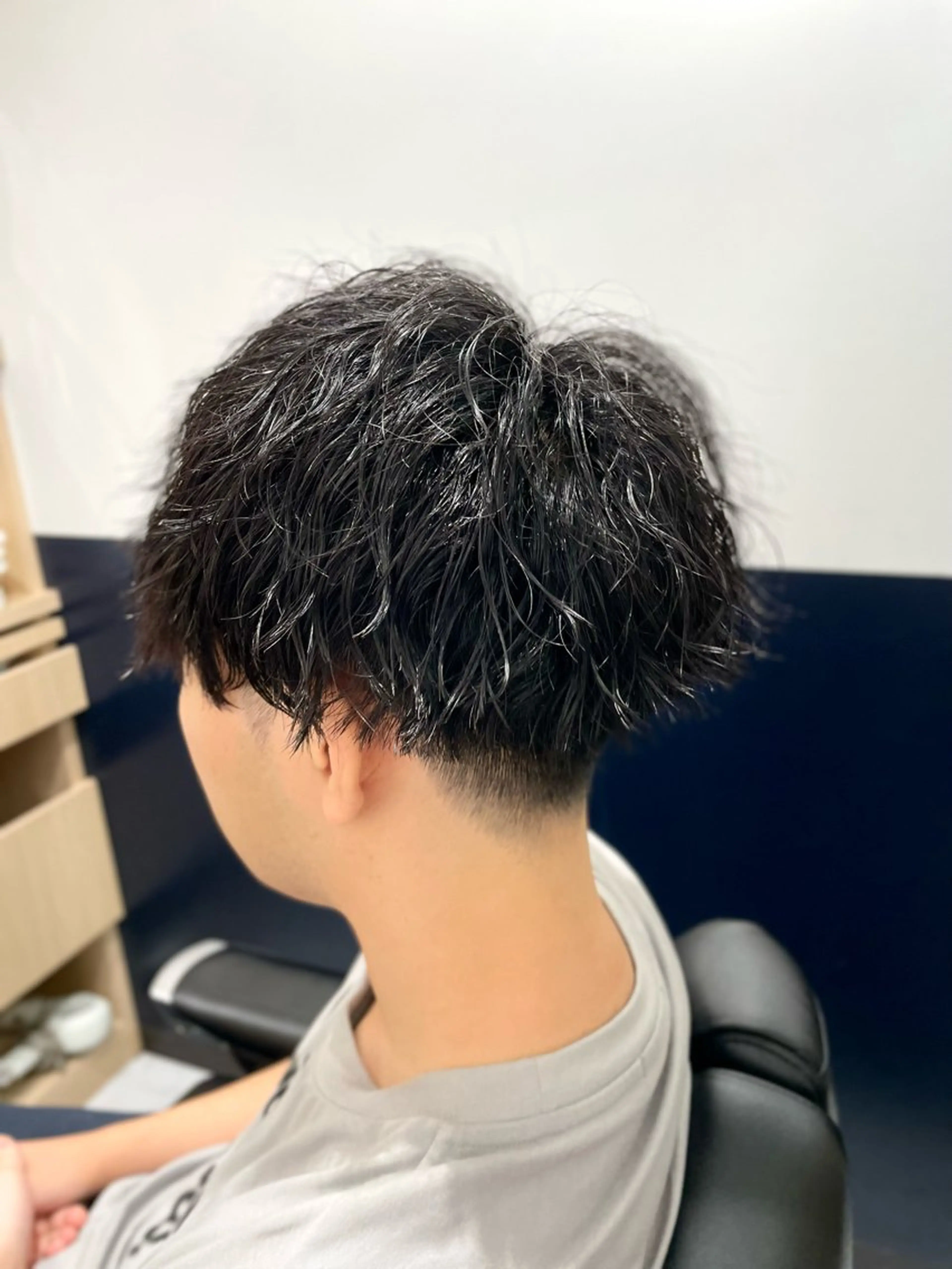 ミディアム パーマ メンズ ミディアムパーマ マッシュ メンズパーマ カット パーマ 銀座メンズカット/ 銀座メンズパーマ/のヘアスタイル