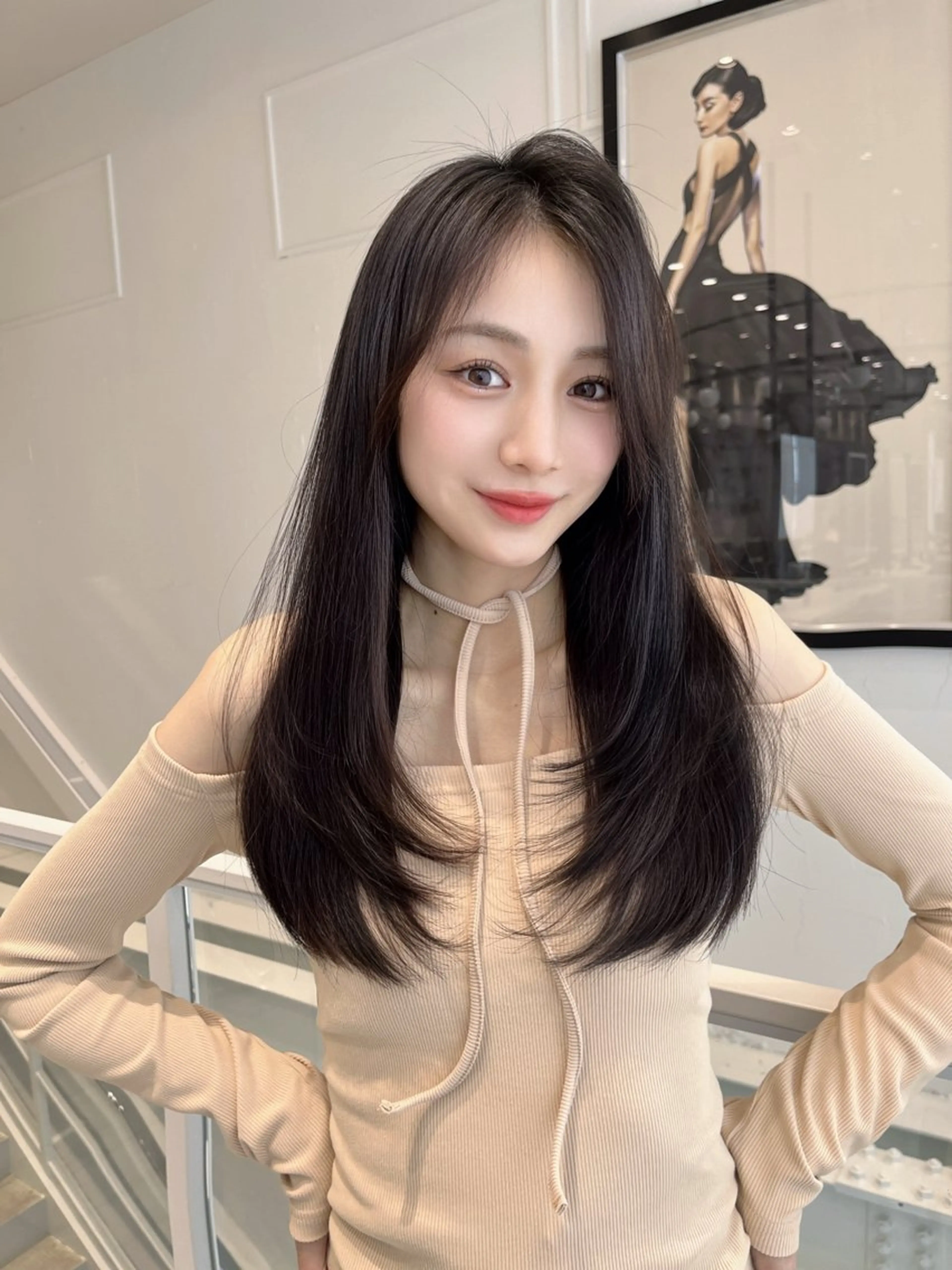 ロング カラー レイヤー/髪質改善 /透け感カラー/艶髪のヘアスタイル