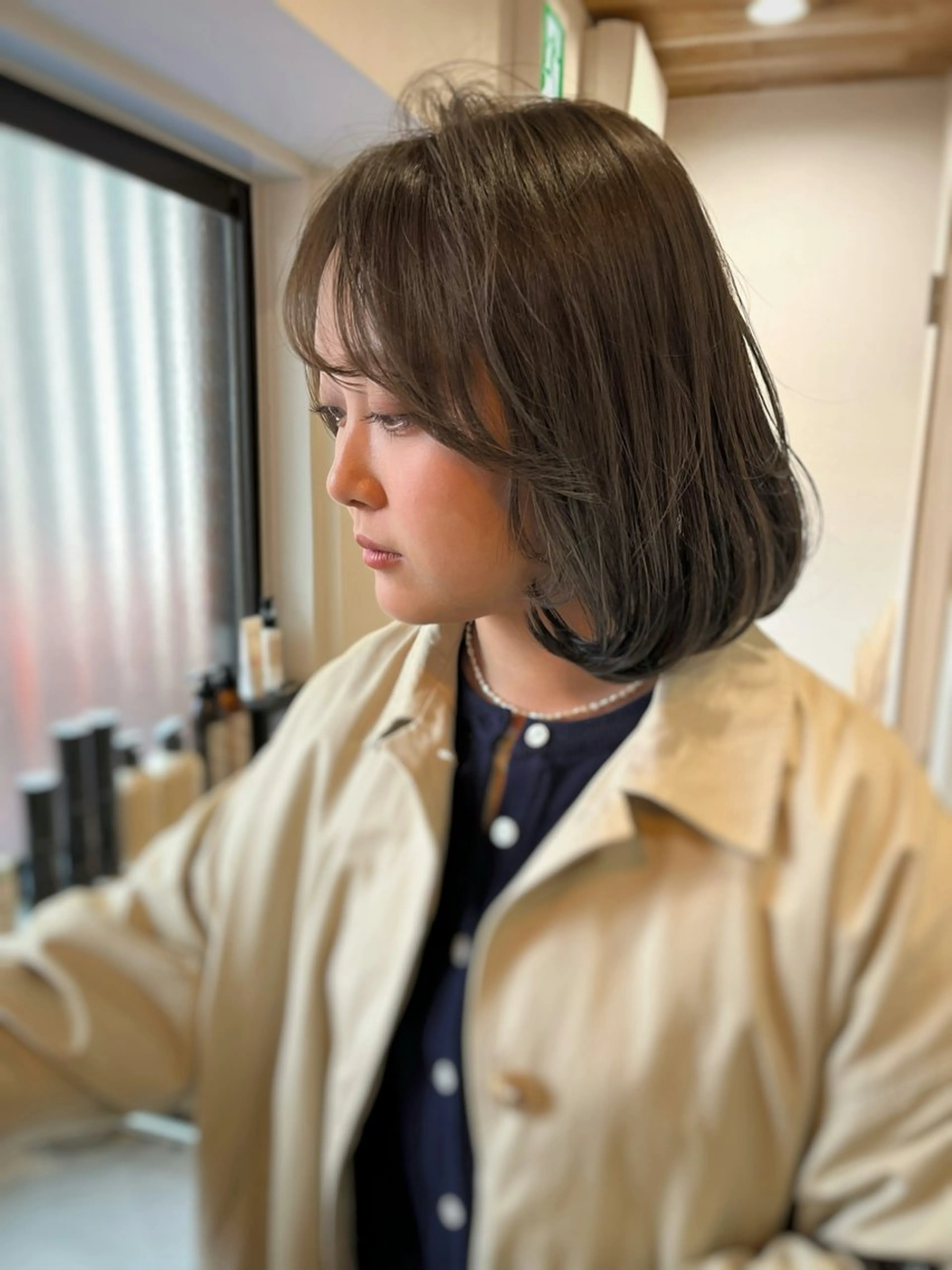 ミディアム カラー 下石怜子/レイヤー/ 透明感カラーのヘアスタイル