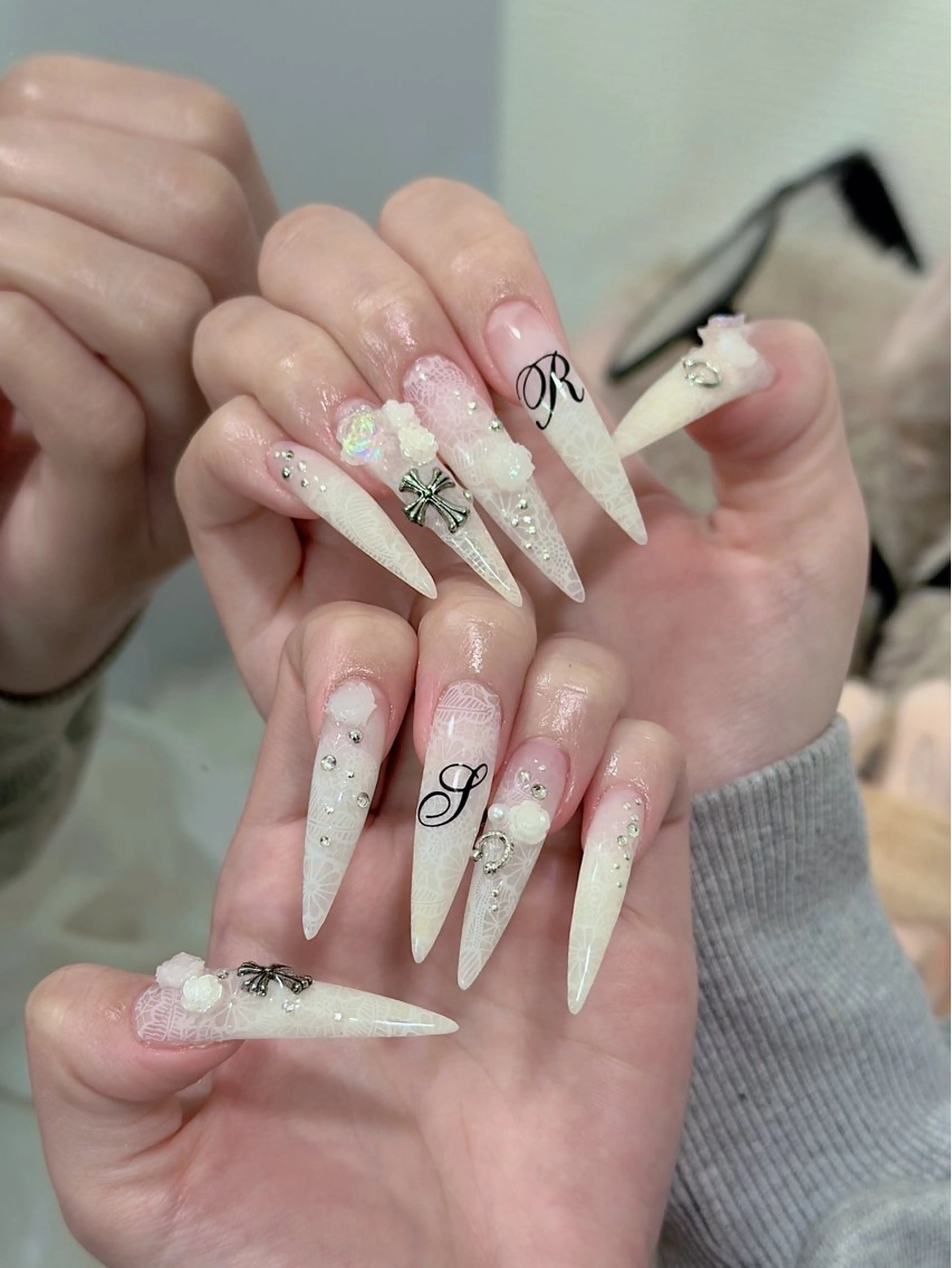 ネイル アートネイル フレンチネイル ジェルネイル キラキラネイル ニュアンスネイル Ryu Nail YukiChanのネイルデザイン