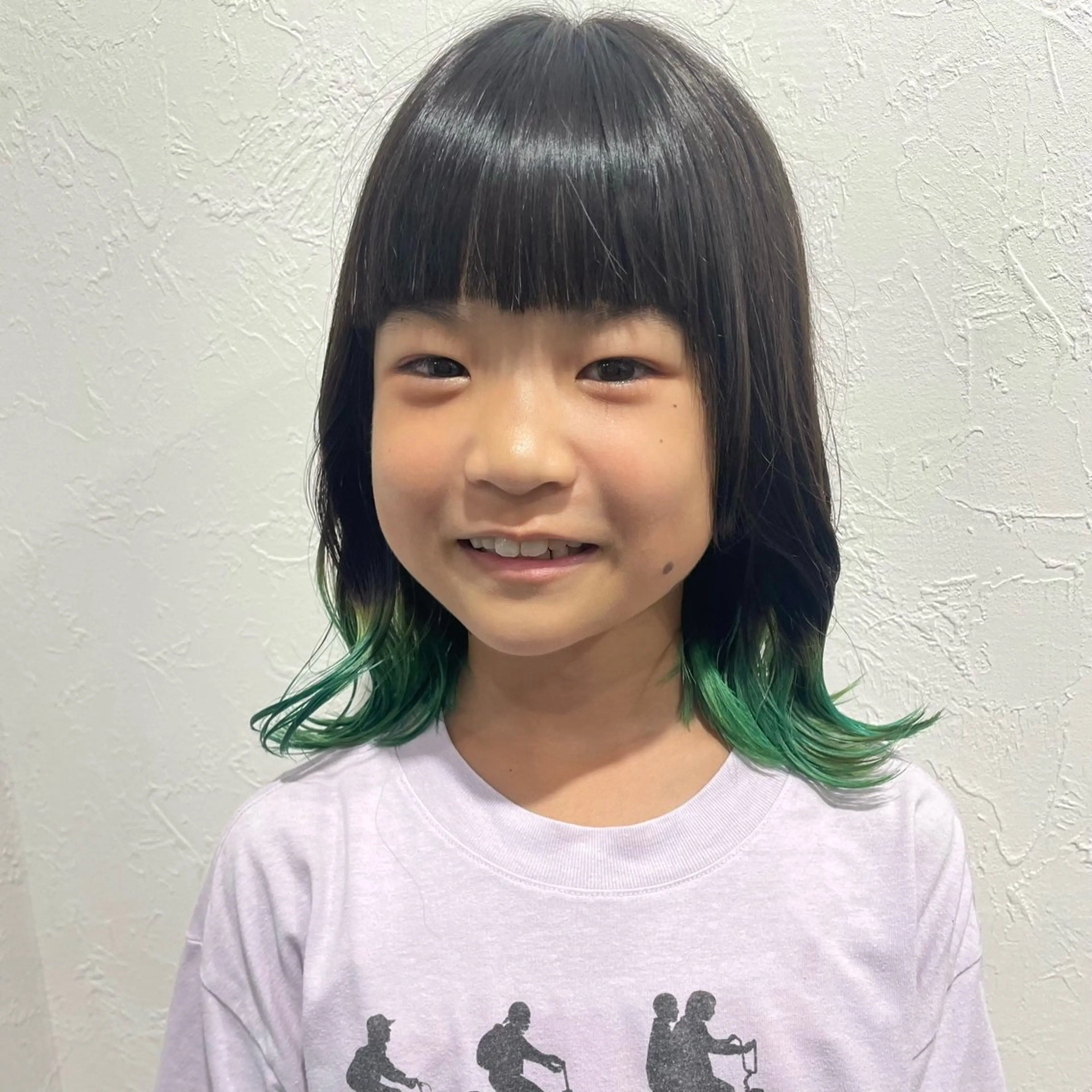 ミディアム カラー キッズ カット ヘアカラー トリートメント IwAsh  大和駅店所属・shiho .のヘアスタイル