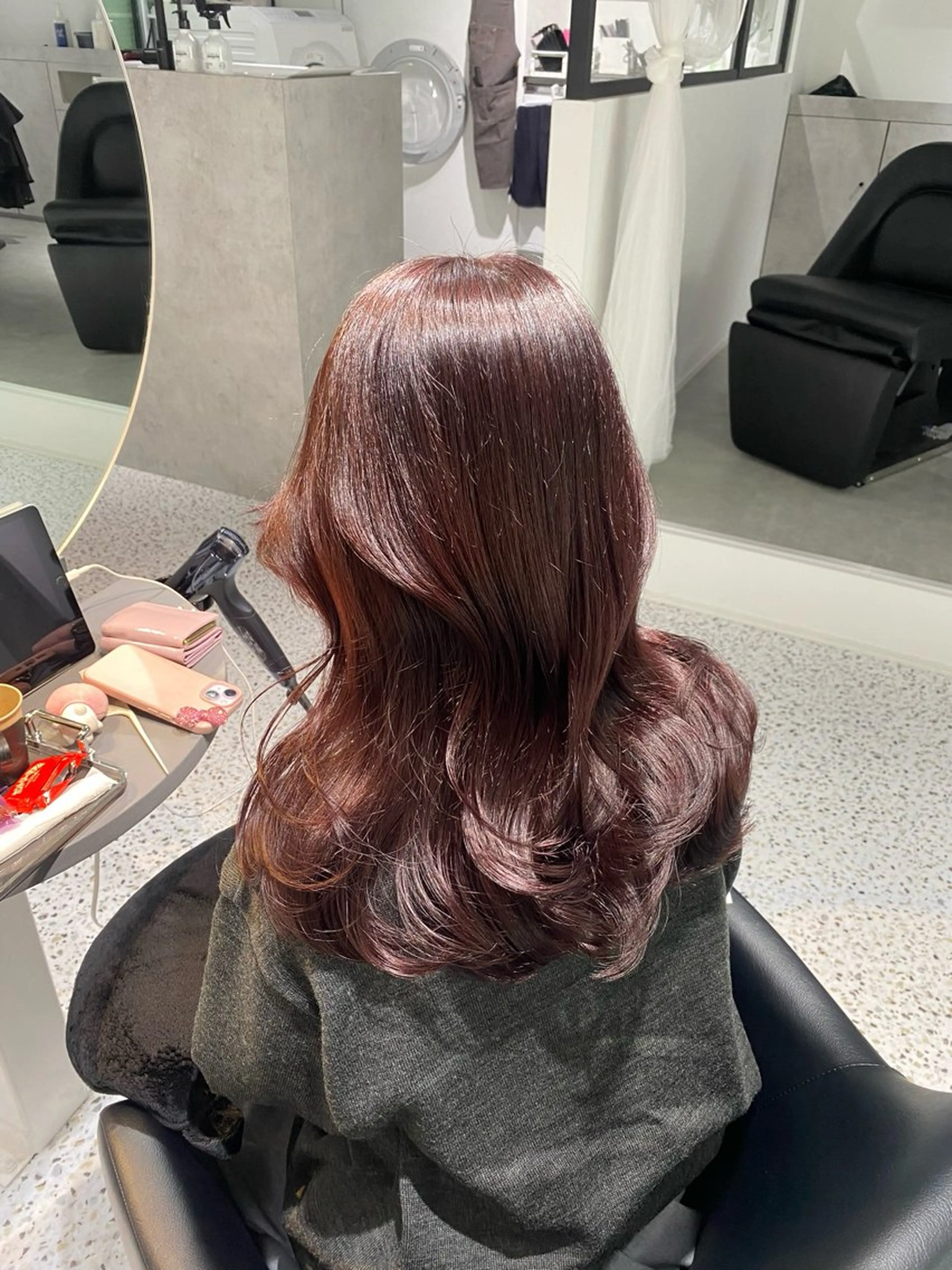 ミディアム カラー パーマ ヘアアレンジ メンズ キッズ ブラウンカラー ピンクカラー ピンクブラウン ヘアカラー 💖横浜ブリーチなし 💖MIHOのヘアスタイル