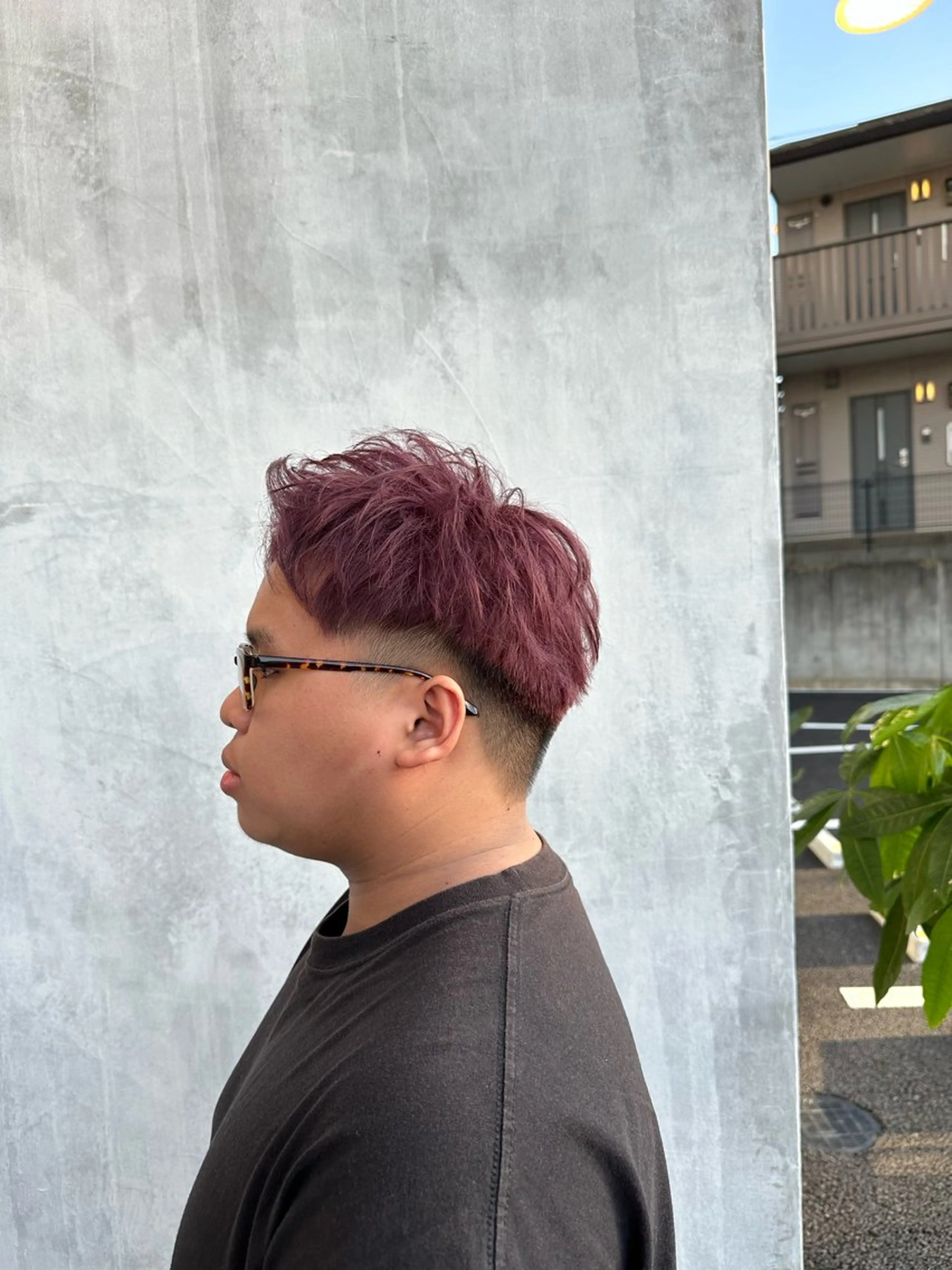 ショート カラー メンズ 倉持 誠也　フェザーパーマのヘアスタイル