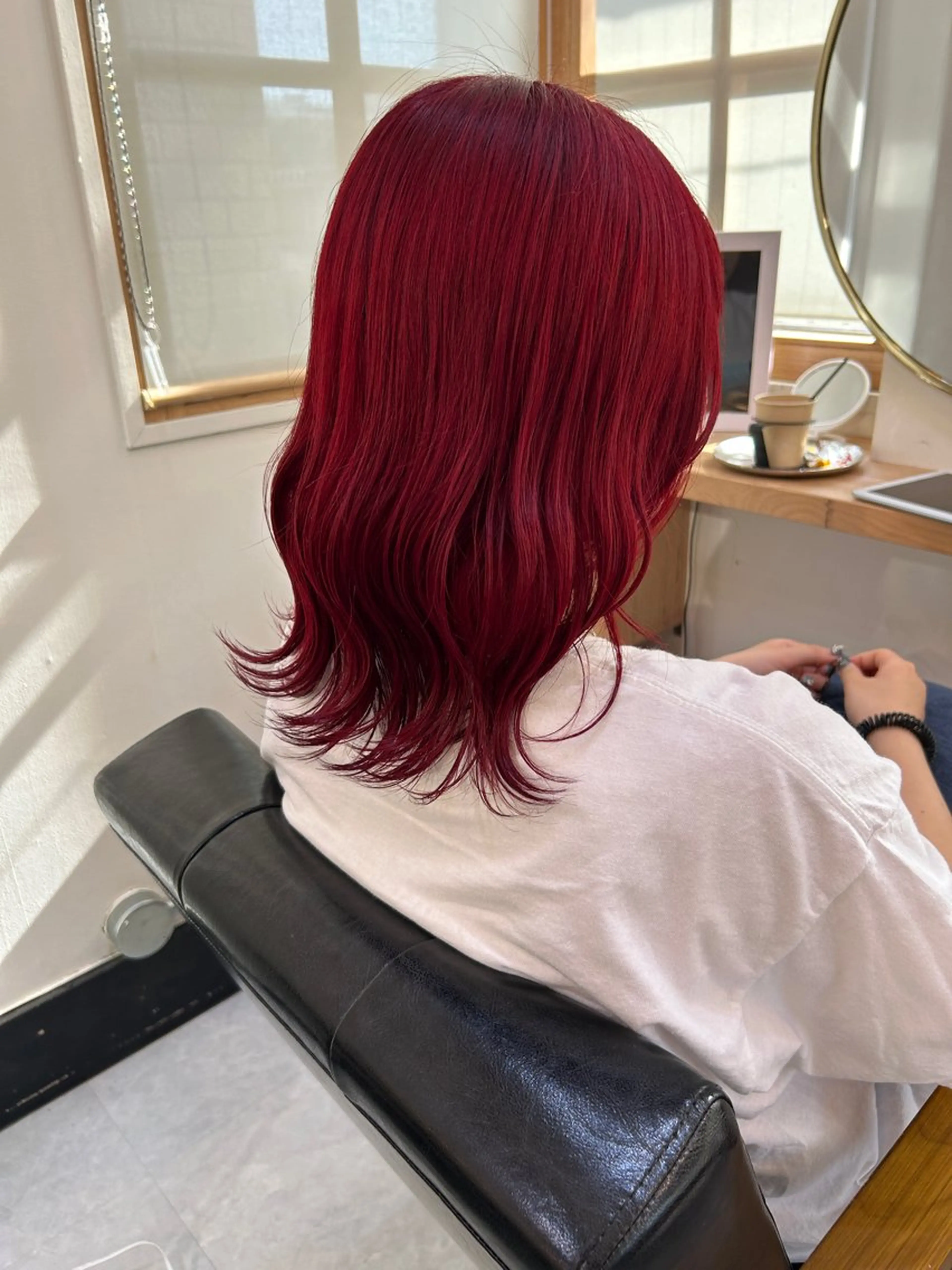 ミディアム カラー ヘアカラー トリートメント CARICIA 白木 由里加/新栄のヘアスタイル