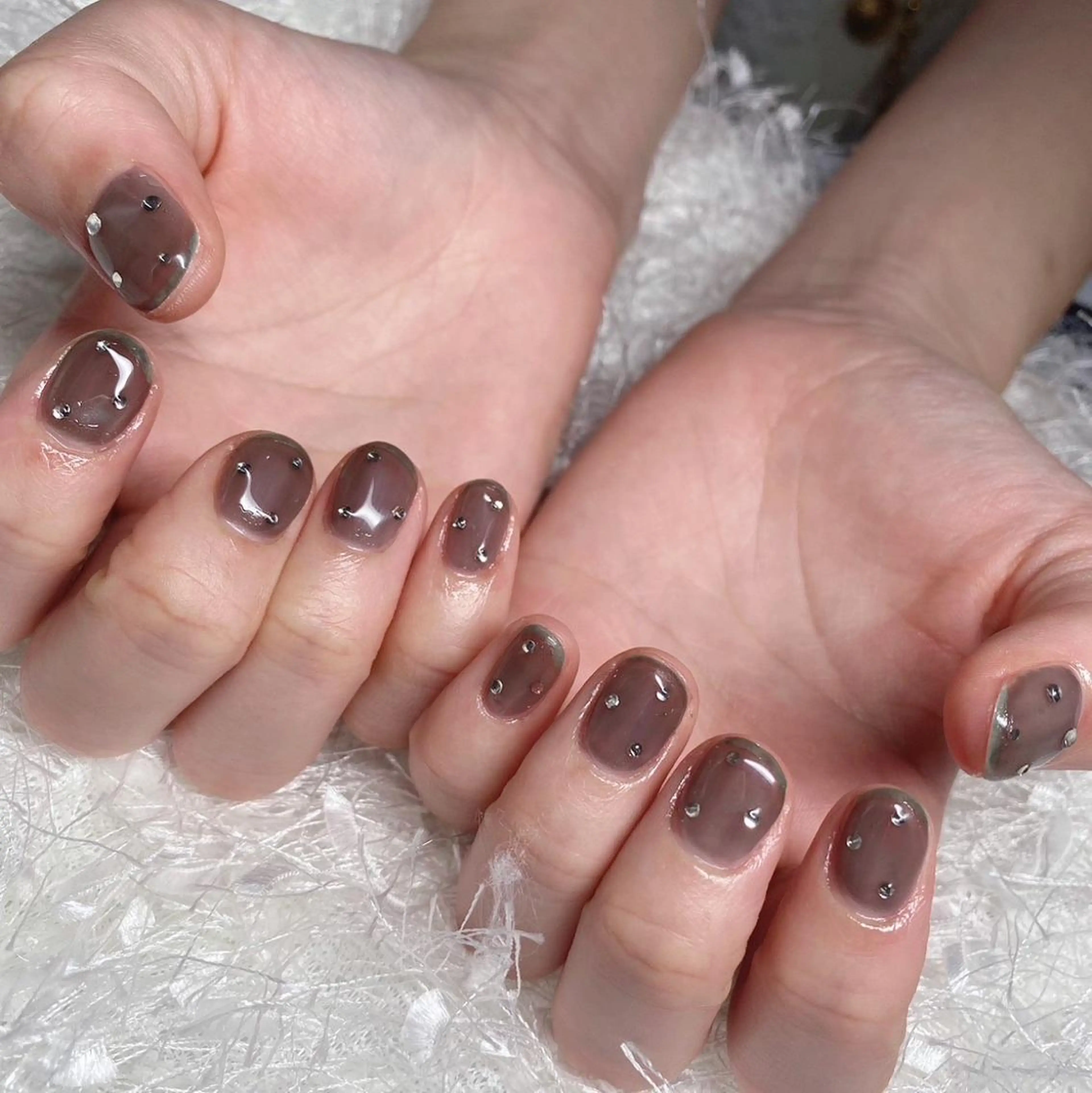 ネイル 長さ出し ジェルネイル グラデーション 韓国ネイル マグネットネイル ハンドネイル Nail&eye Belire 新宿のネイルデザイン