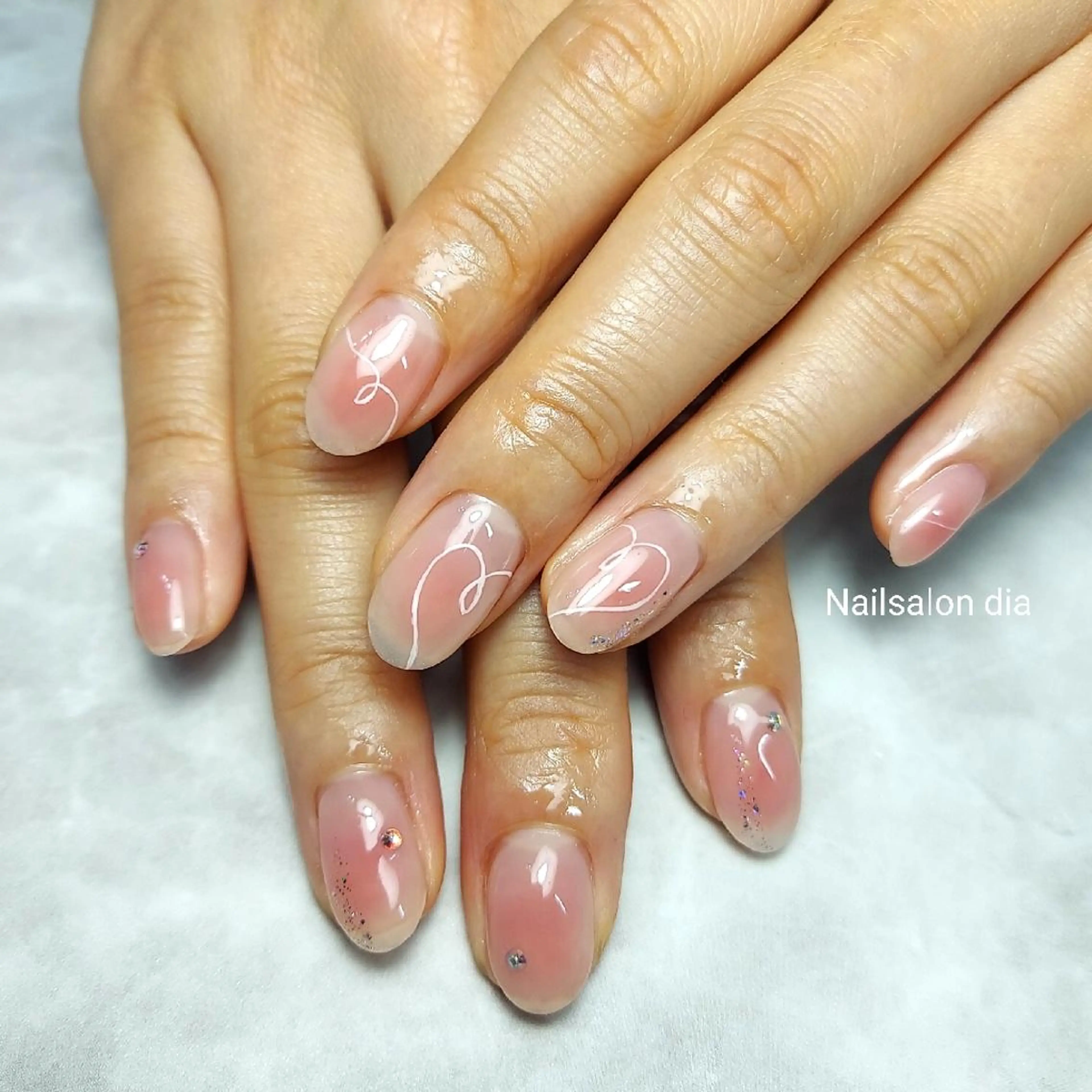 ネイル チークネイル フラワーネイル キラキラネイル マグネットネイル ミラーネイル ハンドネイル 栗東駅 徒歩10分 ネイルサロン ディアのネイルデザイン