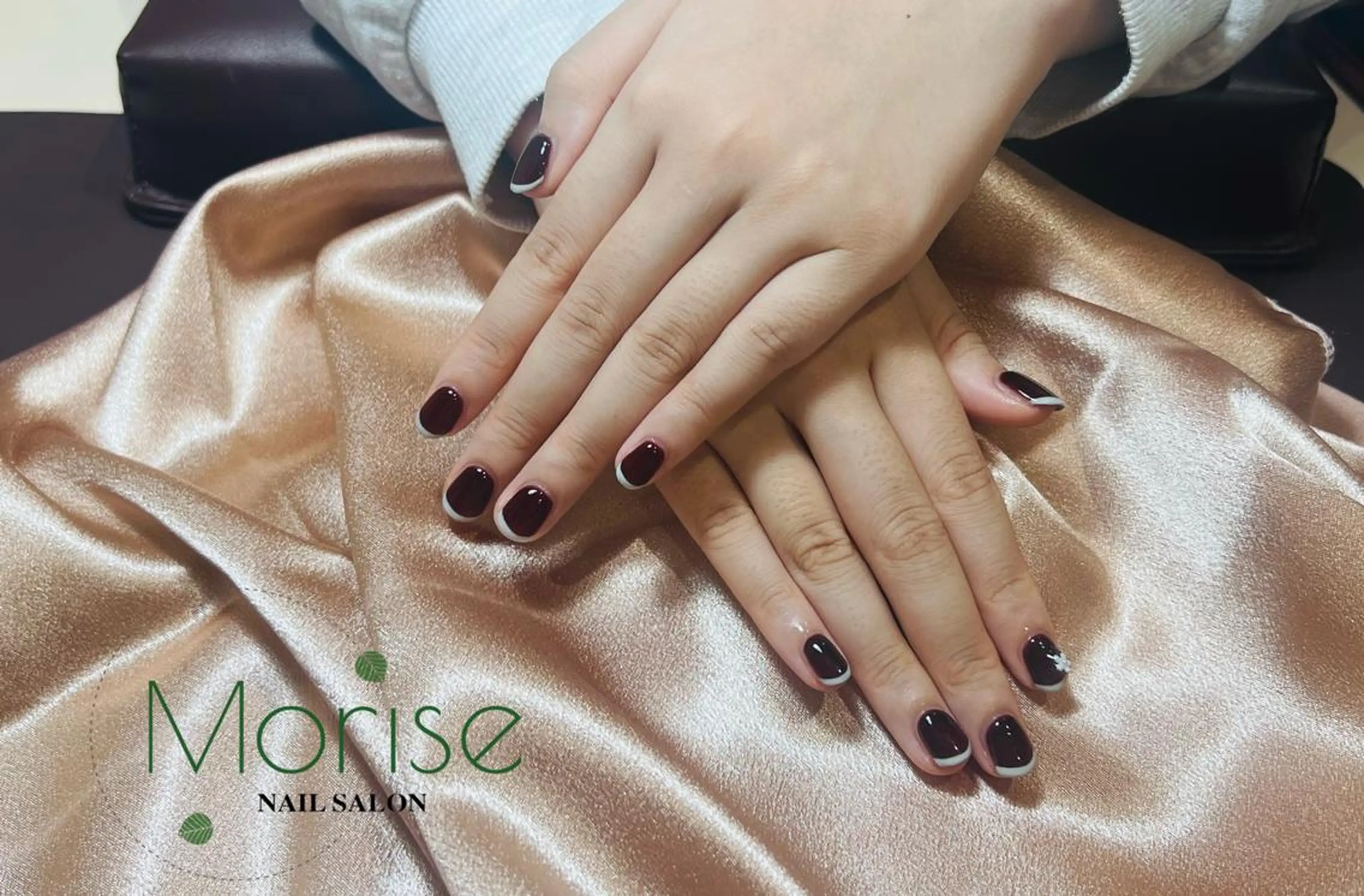 ネイル フットネイル フレンチネイル ジェルネイル ガラスフレンチ 韓国ネイル ハンドネイル ハンドケア MoriseNail 原宿店のネイルデザイン