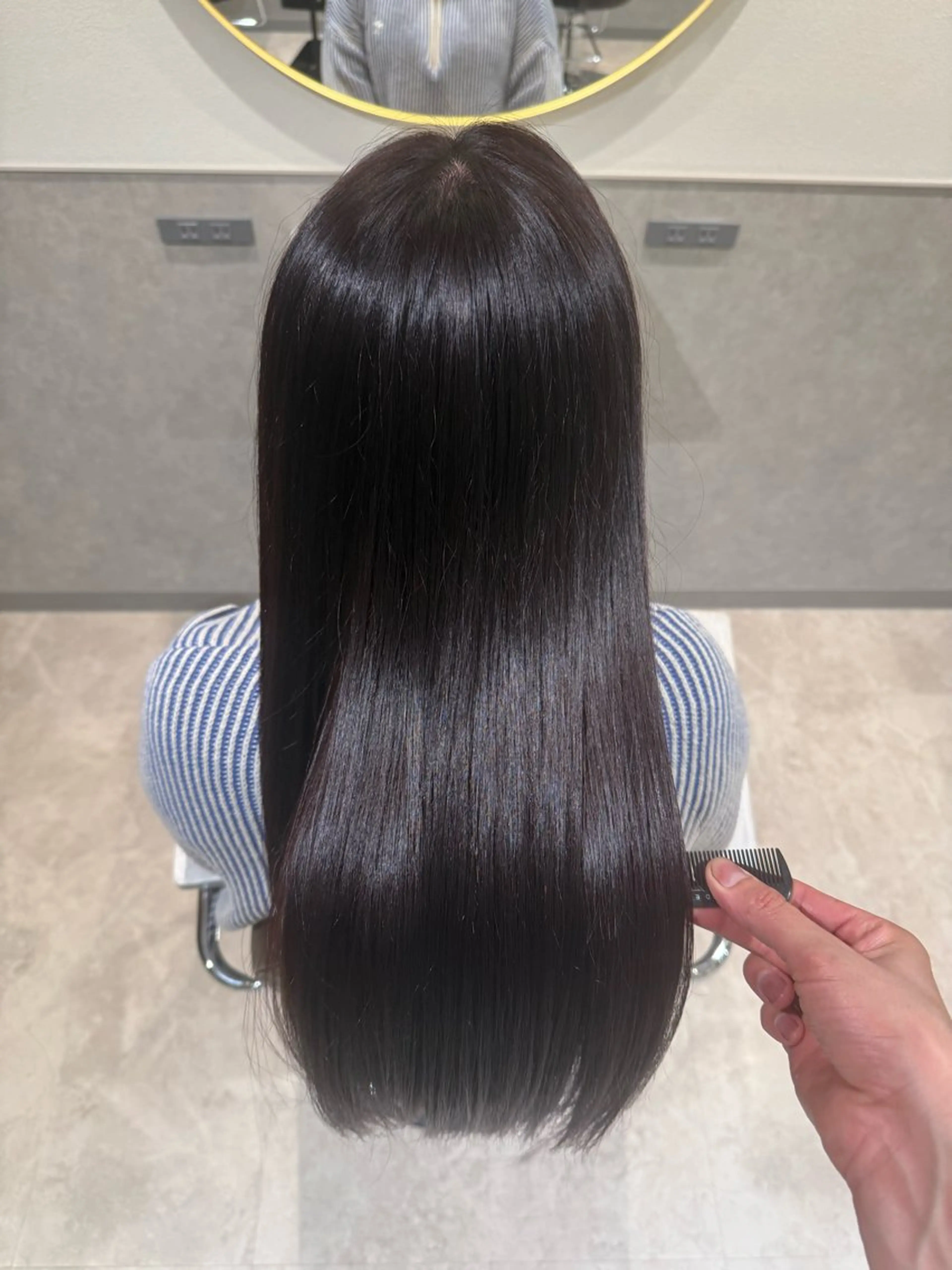 ロング カラー ヘアカラー トリートメント 髪質改善カラー/銀座 /縮毛矯正/森田のヘアスタイル