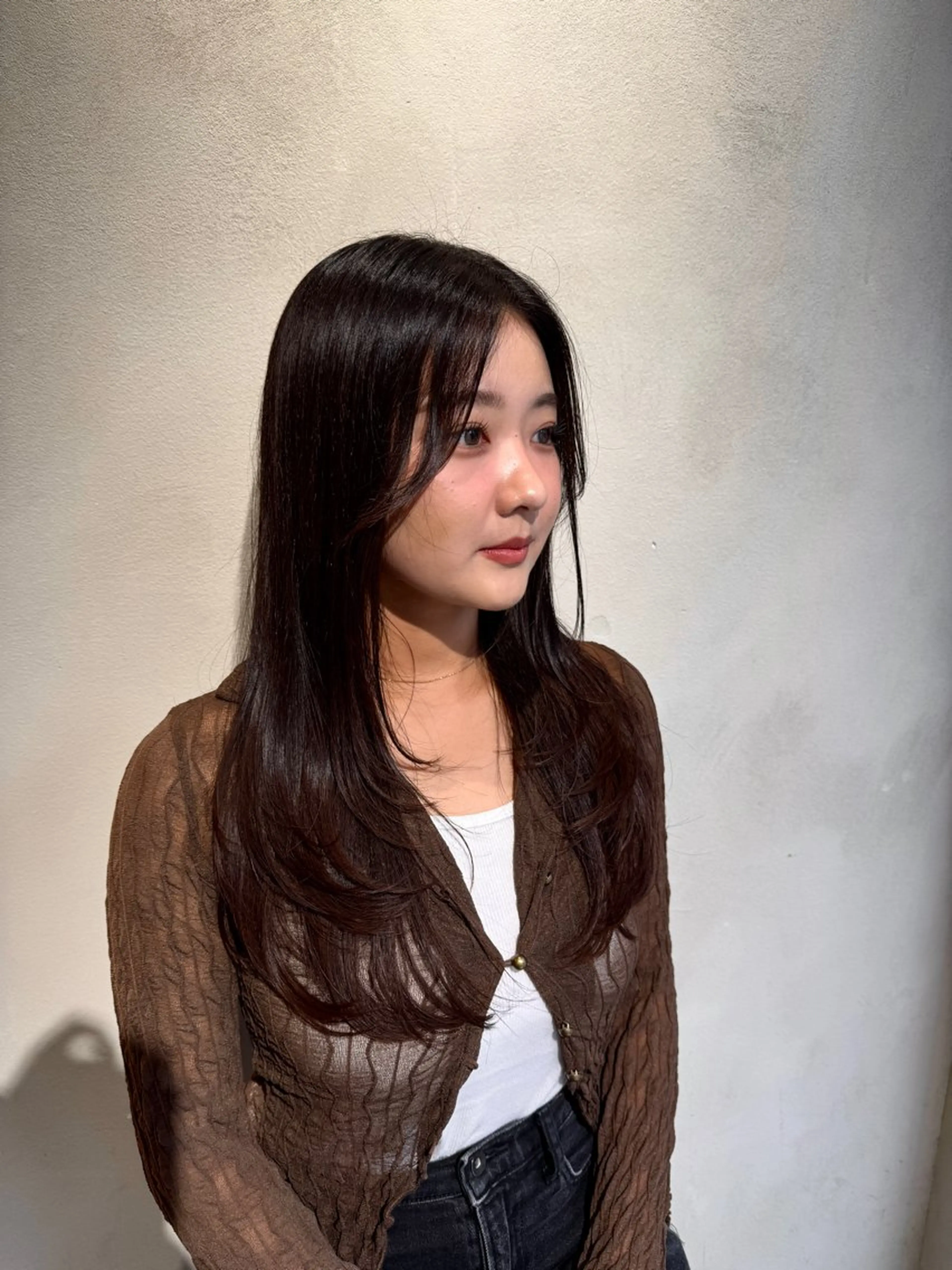 ロング カット ヘアカラー み うのヘアスタイル