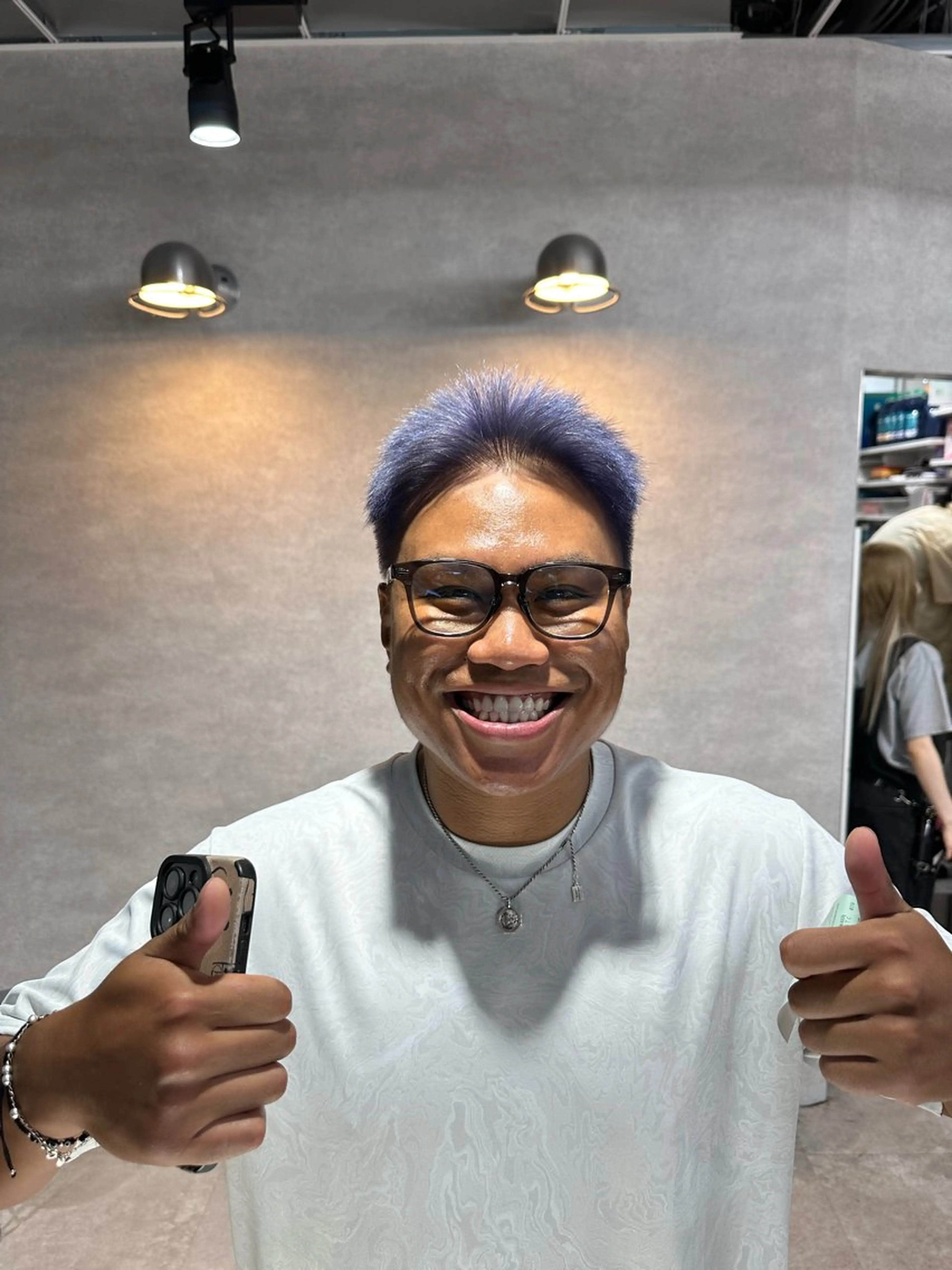 ショート カラー メンズ ラベンダーカラー 【パーマ率90%】 サエキカズマのヘアスタイル