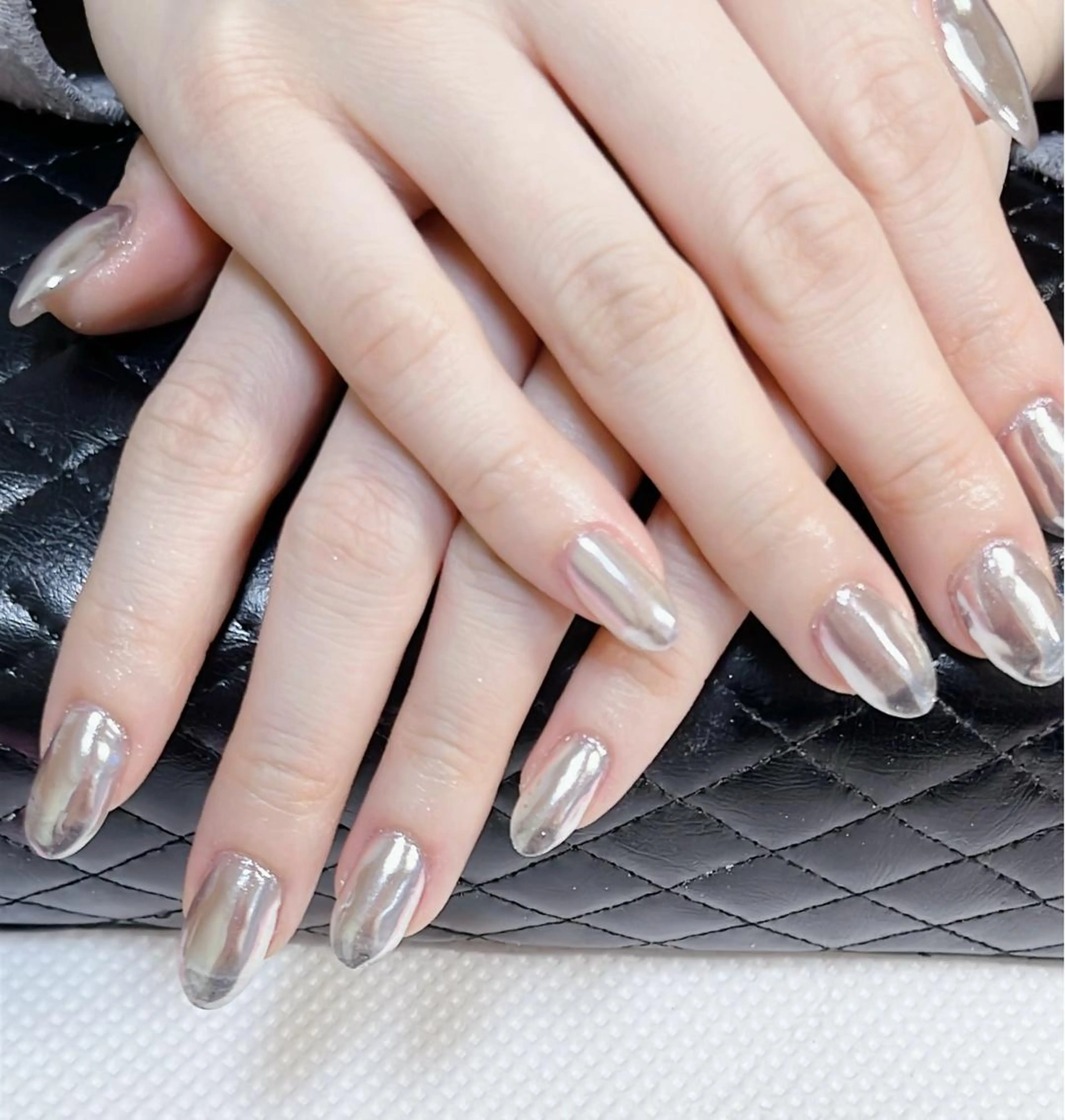 ネイル クリアネイル ミラーネイル plaisir所属・plaisir プレジールネイルのネイルデザイン