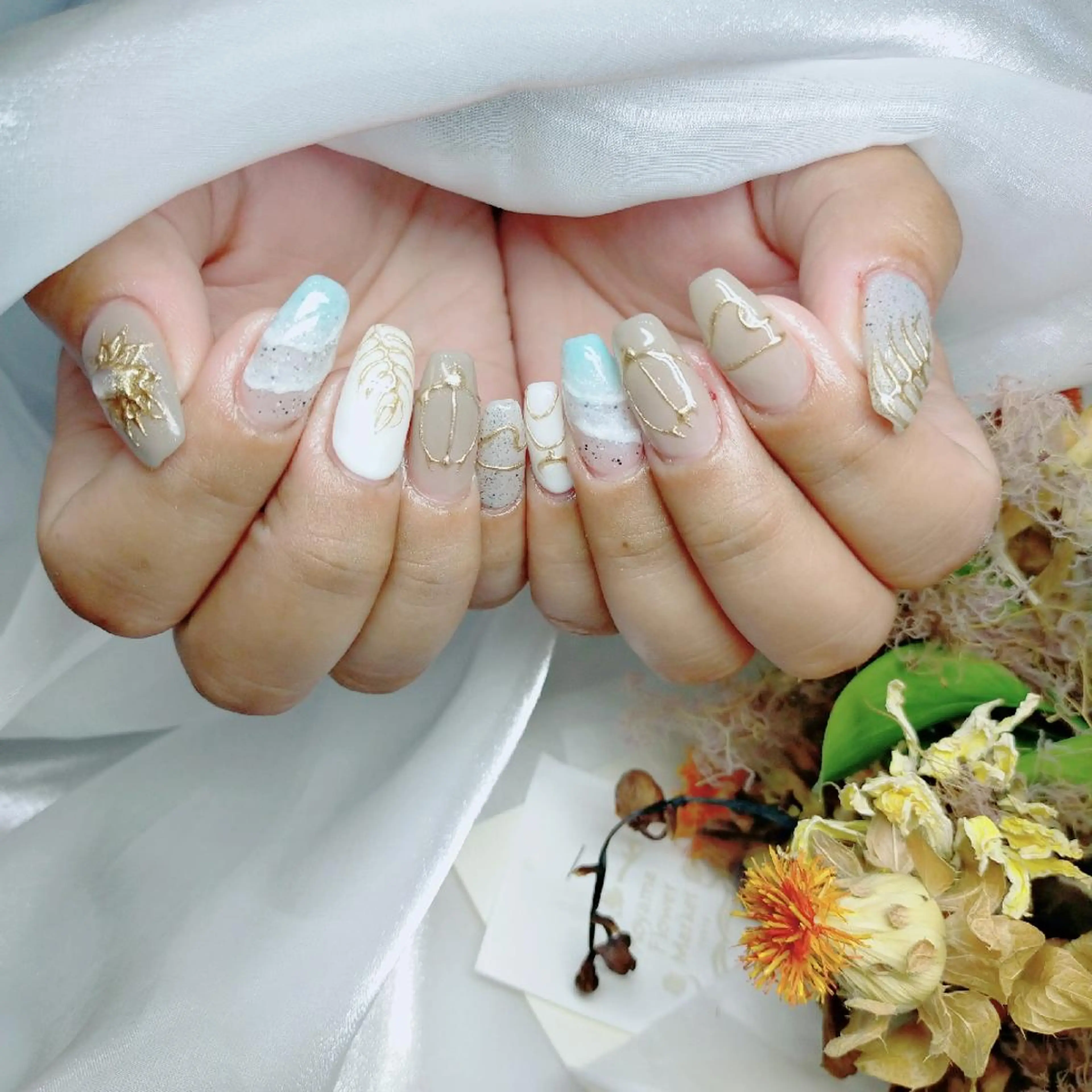 ネイル ハンドネイル 森 ネイルサロンのネイルデザイン